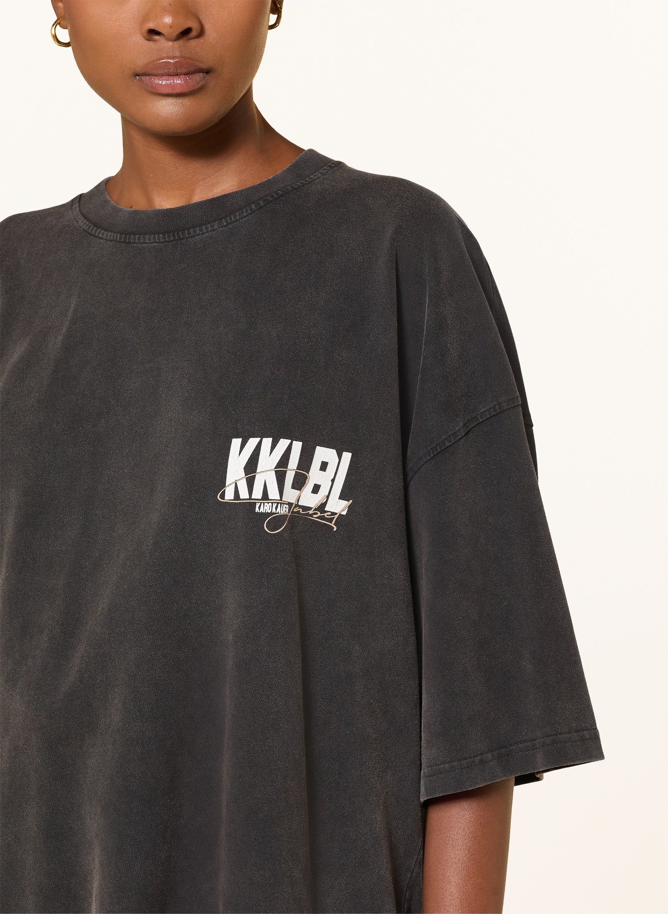 KARO KAUER Tricou oversized: NEGRU
