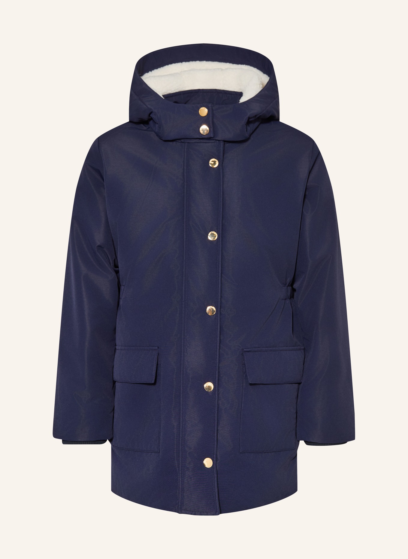 PETIT BATEAU Parka with detachable hood: DARK BLUE