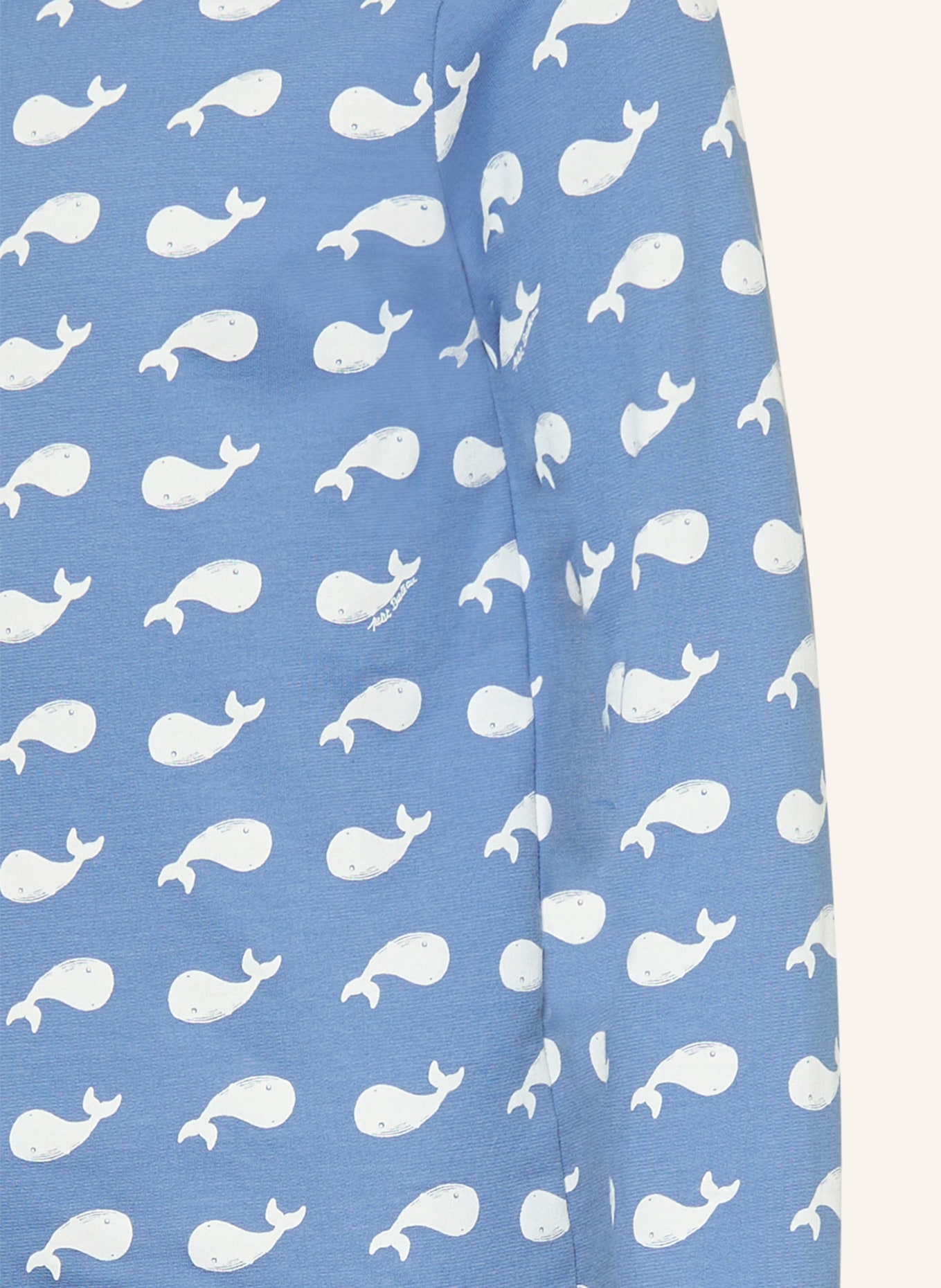 PETIT BATEAU Pyjama: BLAUWGRIJS / WIT