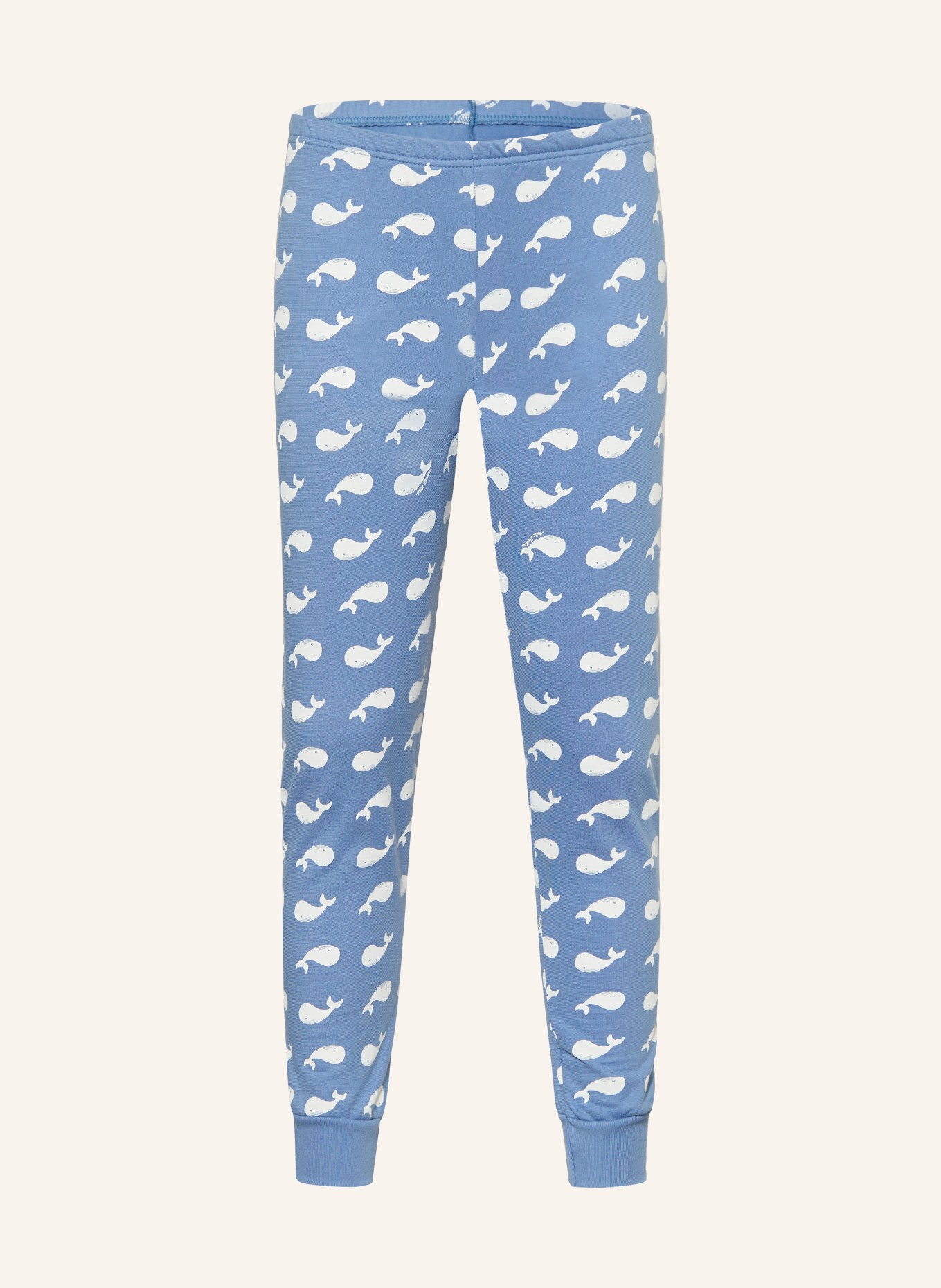 PETIT BATEAU Pyjama: BLAUWGRIJS / WIT