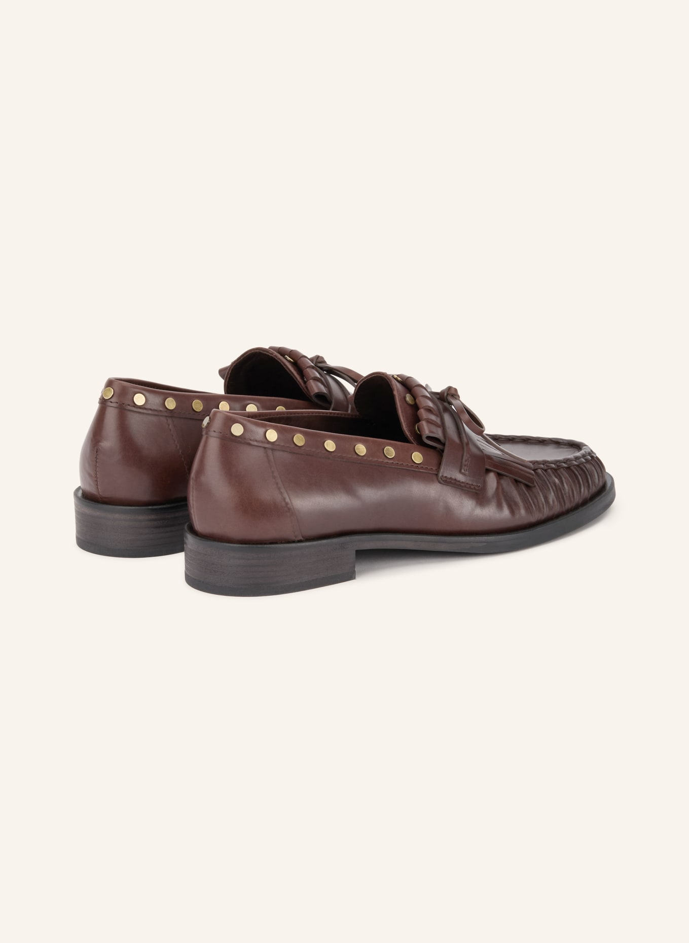 KENNEL & SCHMENGER Loafers MILL à rivets: MARRON FONCÉ / OR