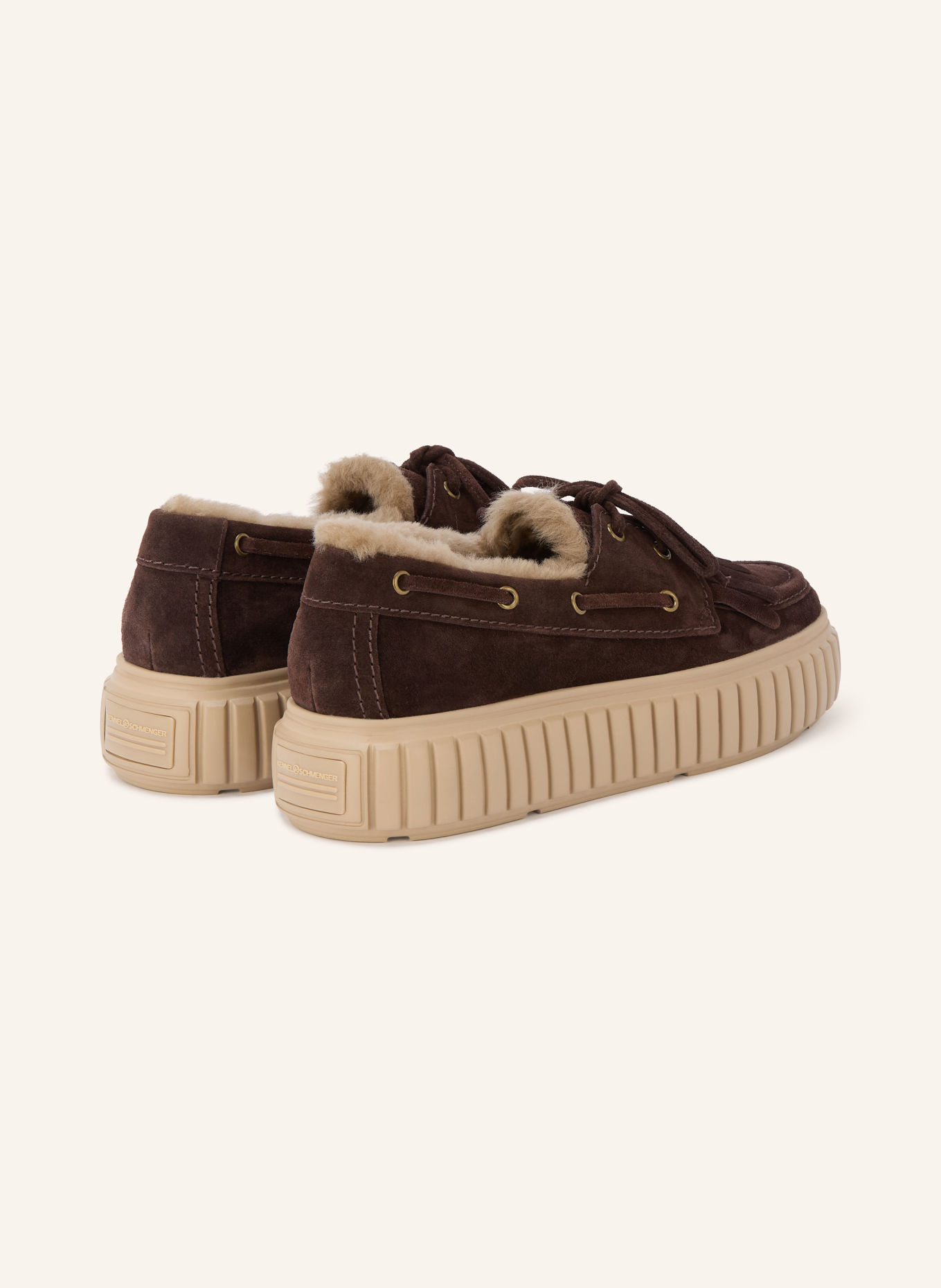 KENNEL & SCHMENGER ZAP Boat Shoes: DARK BROWN / LIGHT BROWN