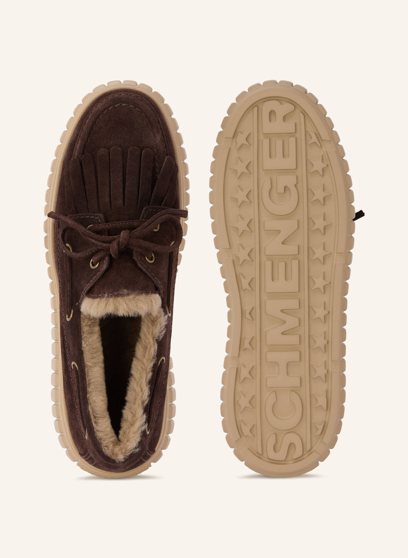 KENNEL & SCHMENGER ZAP Boat Shoes: DARK BROWN / LIGHT BROWN