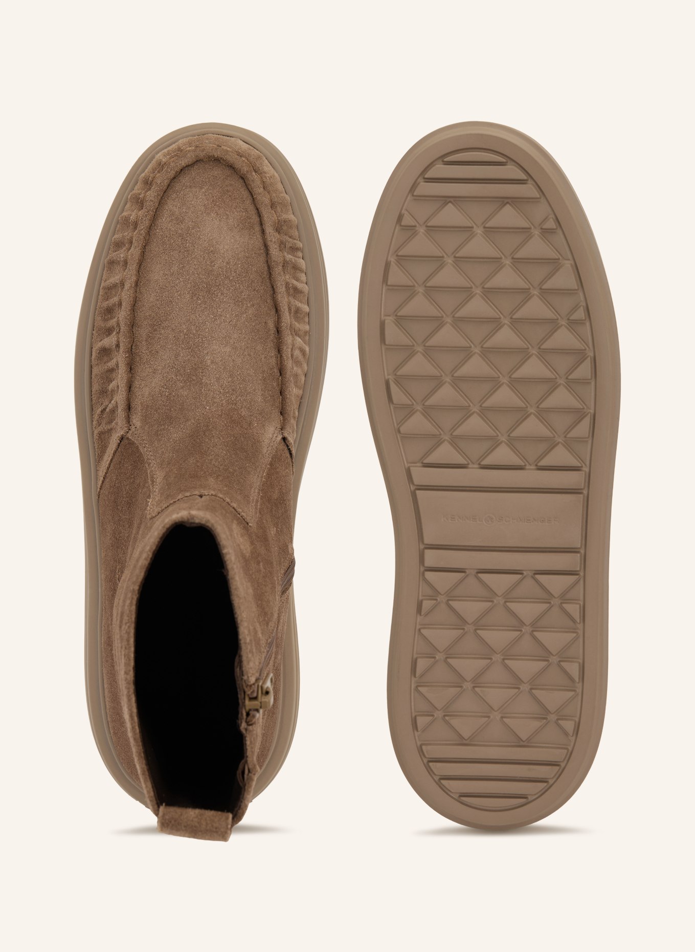 KENNEL & SCHMENGER LILO Platform Boots: TAUPE