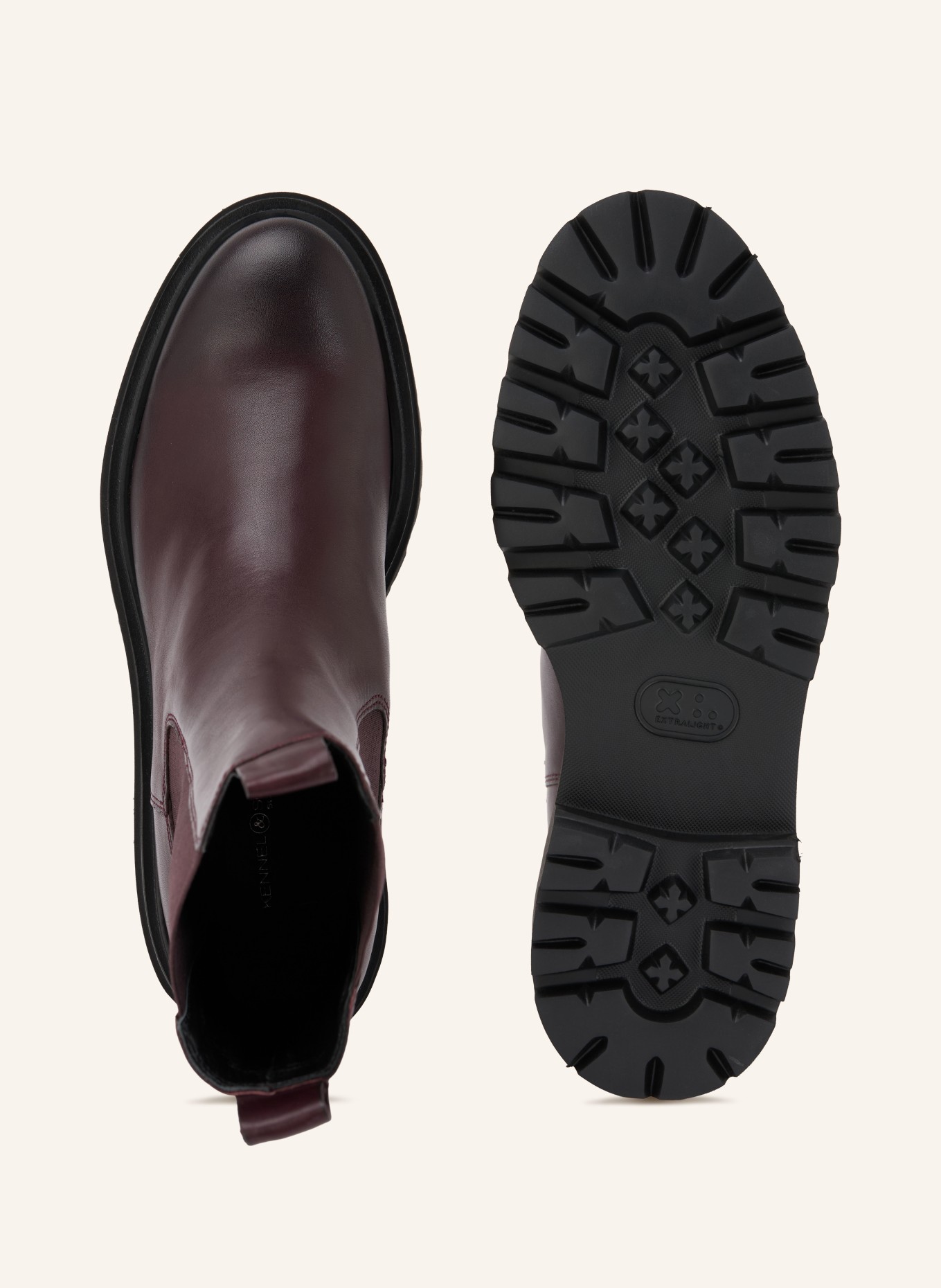 KENNEL & SCHMENGER Chelsea boots BELL: TMAVĚ ČERVENÁ