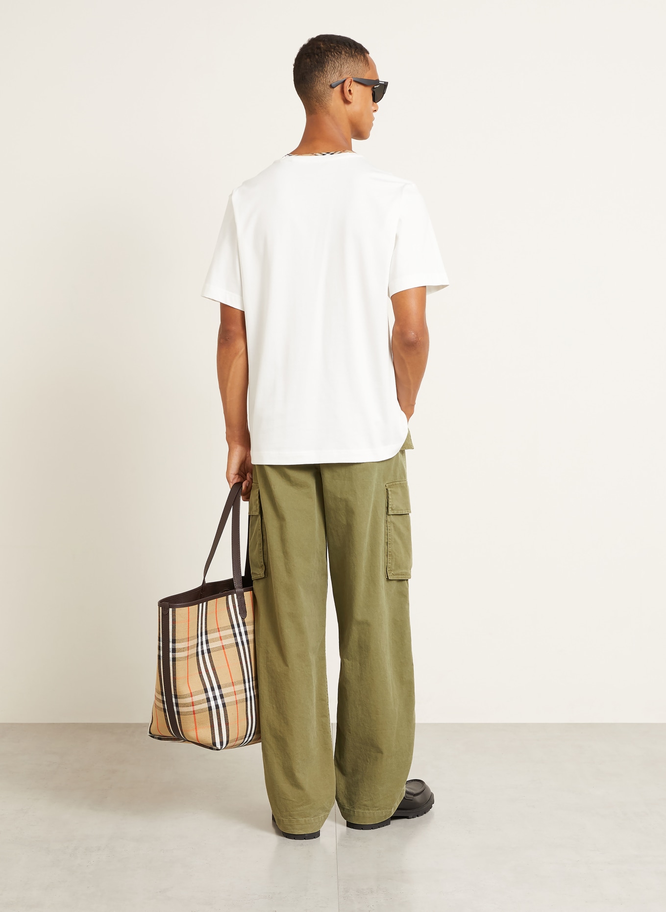 BURBERRY RYAN T-shirt: WHITE / CAMEL