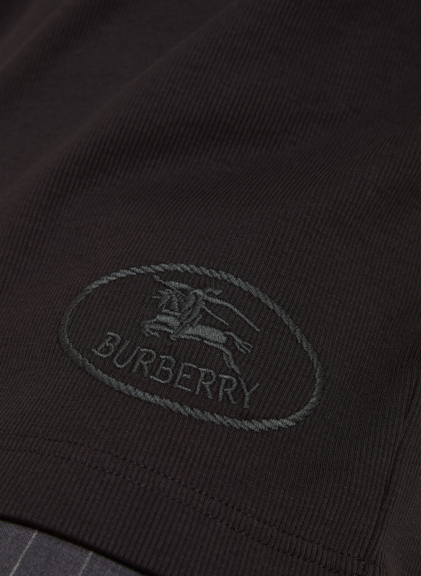 BURBERRY Henley-tröja: SVART