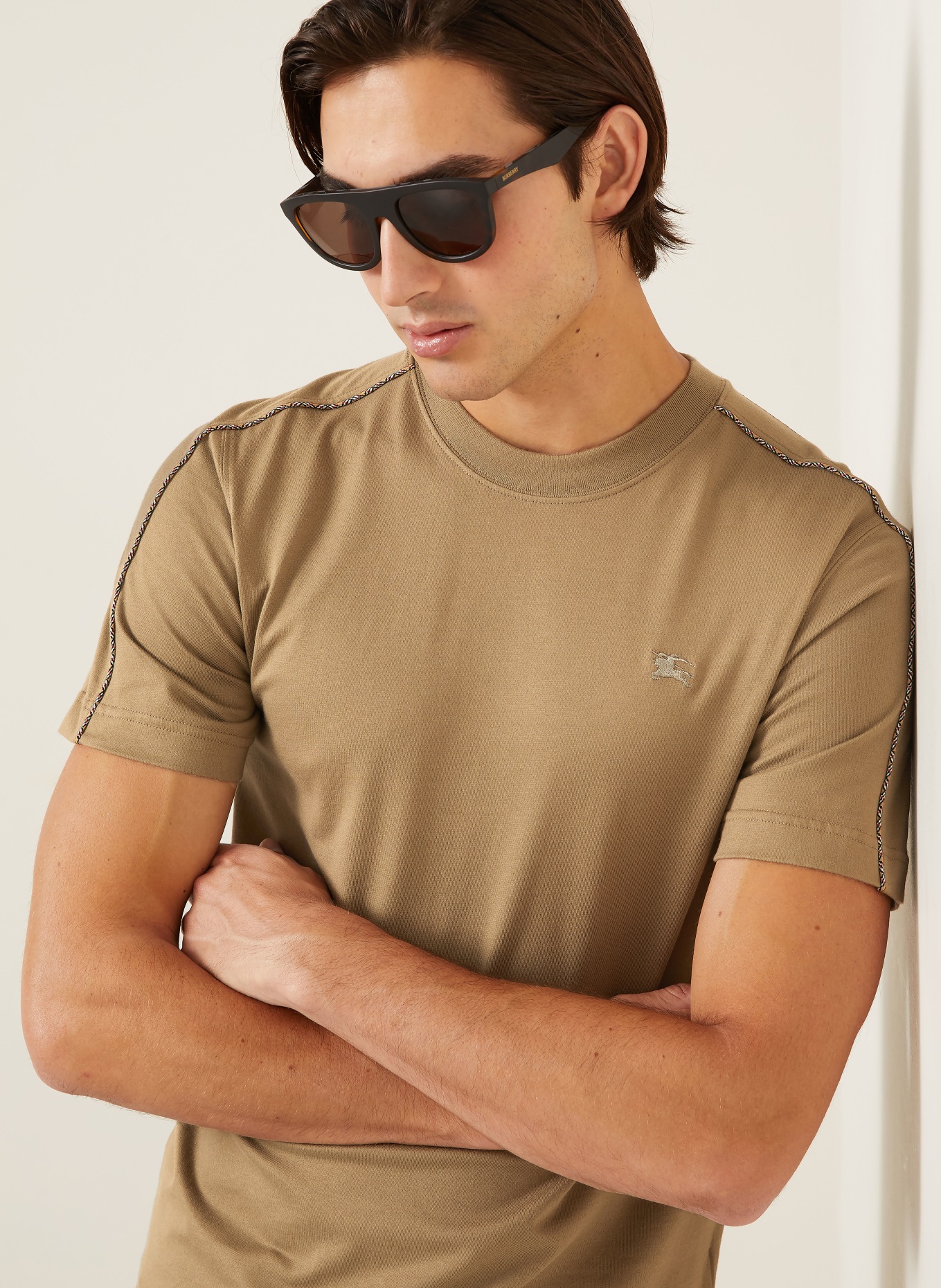 BURBERRY T-shirt SETH: BRĄZOWY