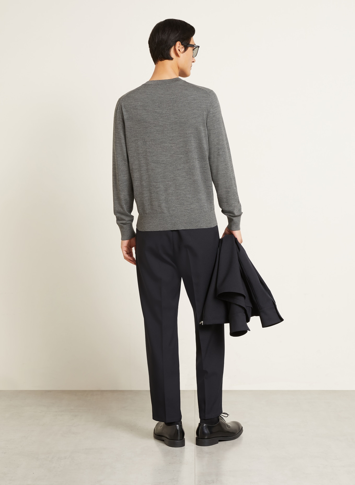 BURBERRY Pullover EASTON: MØRKEGRÅ