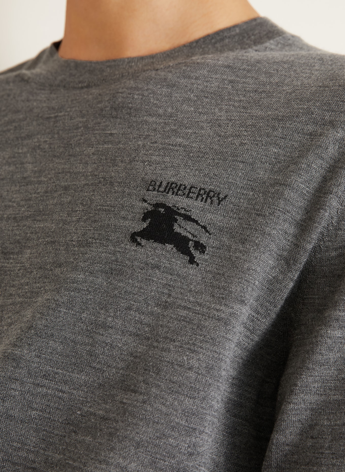 BURBERRY Pullover EASTON: MØRKEGRÅ
