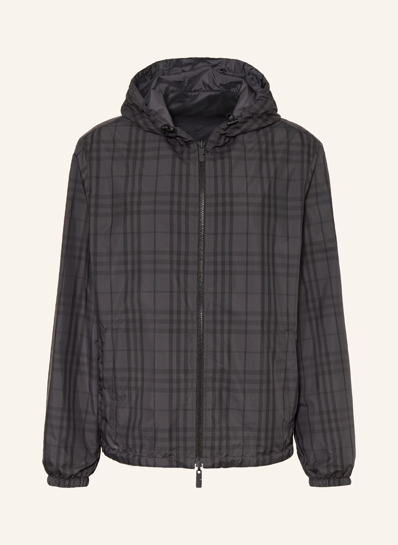 BURBERRY NEWPORT Jacket: DARK GRAY / BLACK