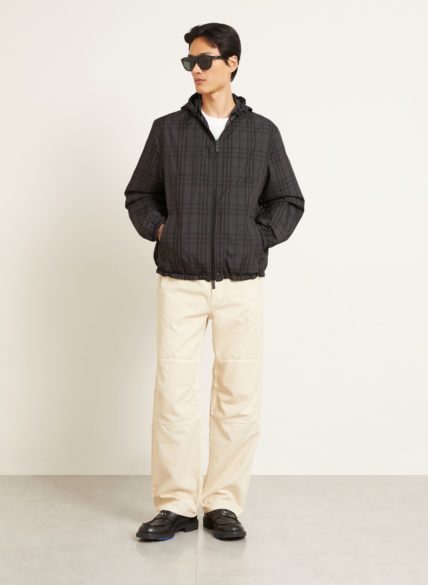 BURBERRY NEWPORT Jacket: DARK GRAY / BLACK