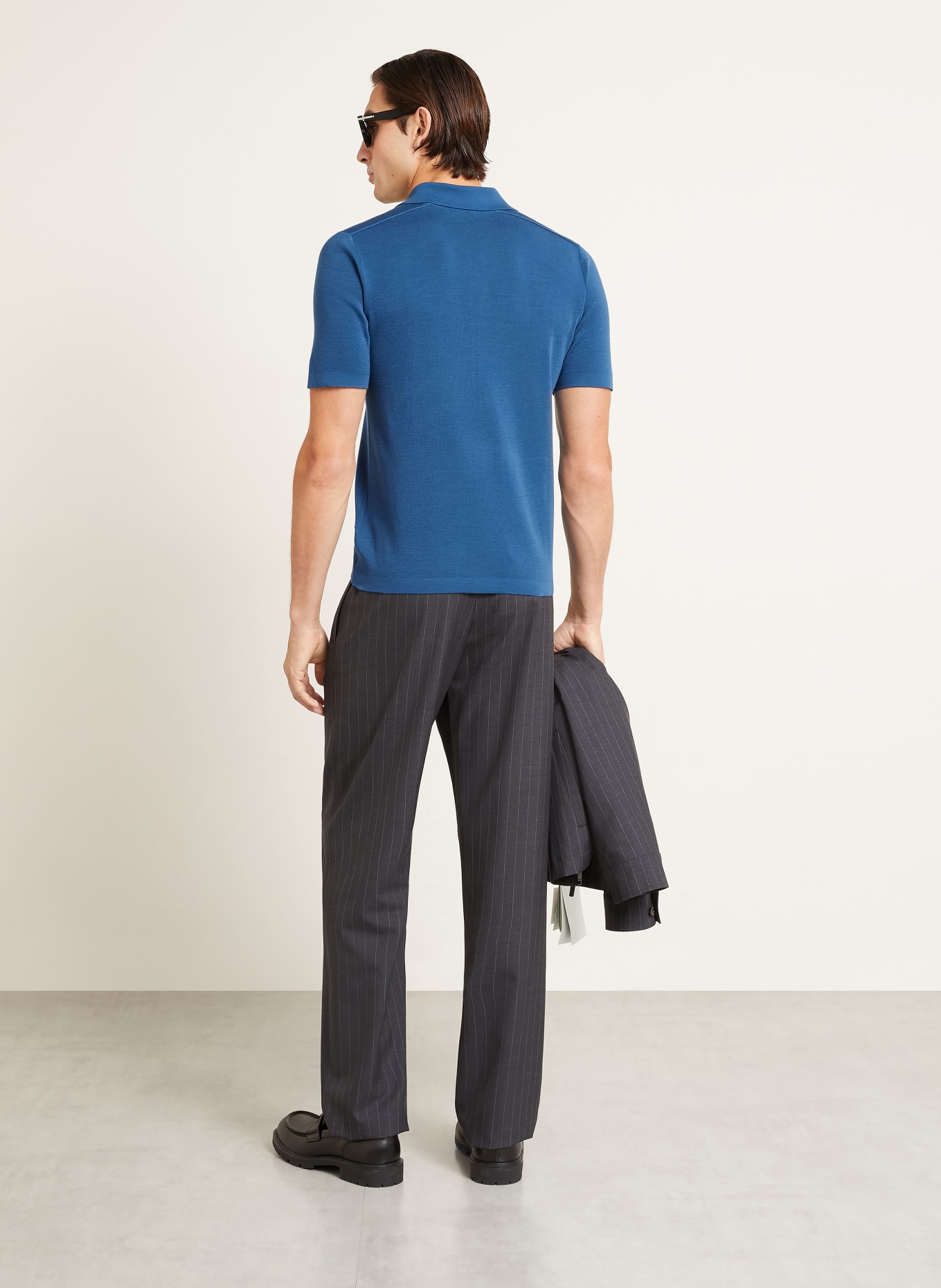 BURBERRY Koszulka polo z dzianiny MARCUS Classic Fit: NIEBIESKI