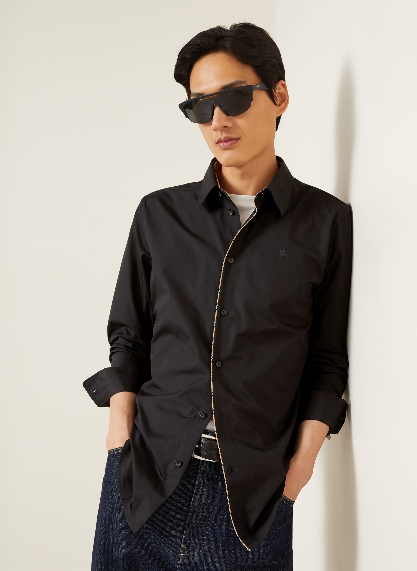 BURBERRY Overhemd Classic Fit: ZWART