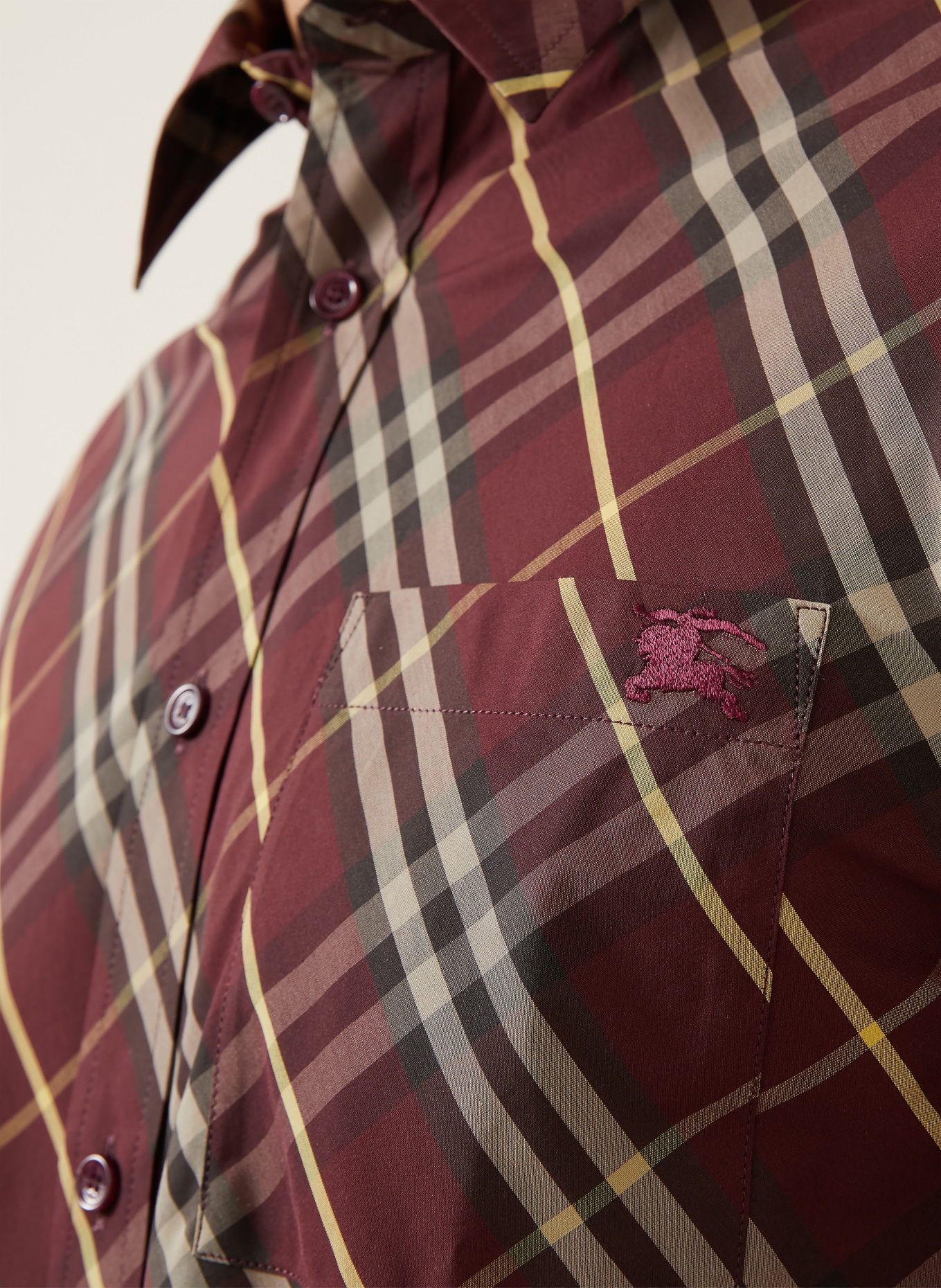 BURBERRY Koszula DONALD Classic Fit: CIEMNOCZERWONY / CIEMNOBRĄZOWY / JASNOŻÓŁTY