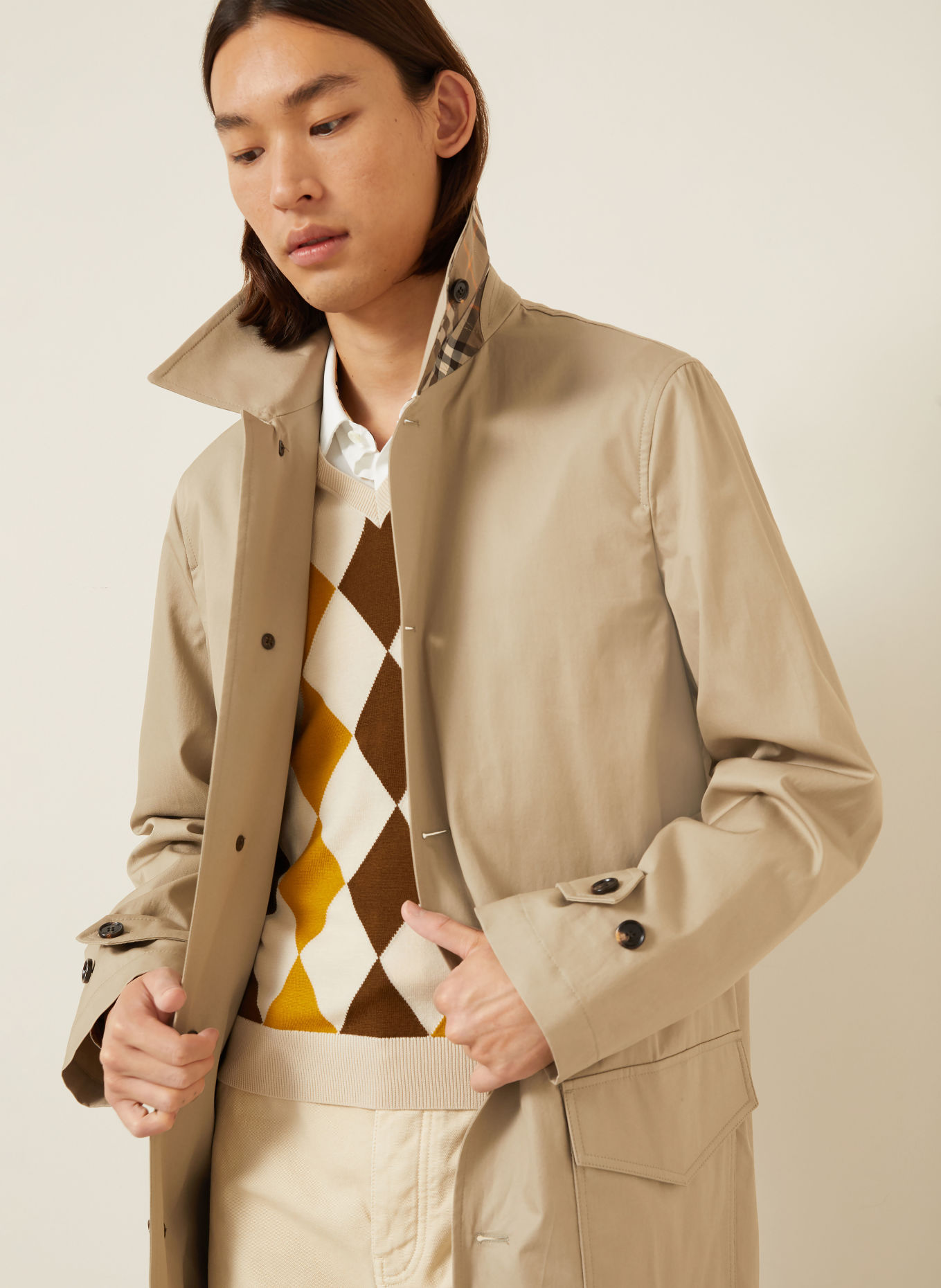 BURBERRY MEADOWBANK Trench coat: LIGHT BROWN