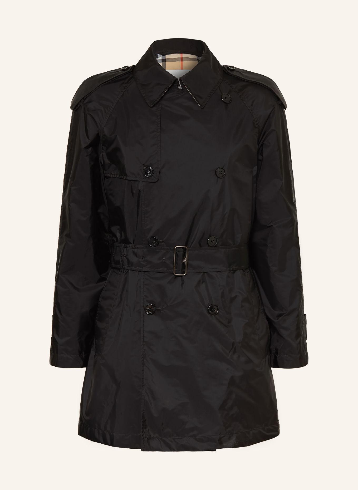 BURBERRY LEADENHAM Trench coat: BLACK