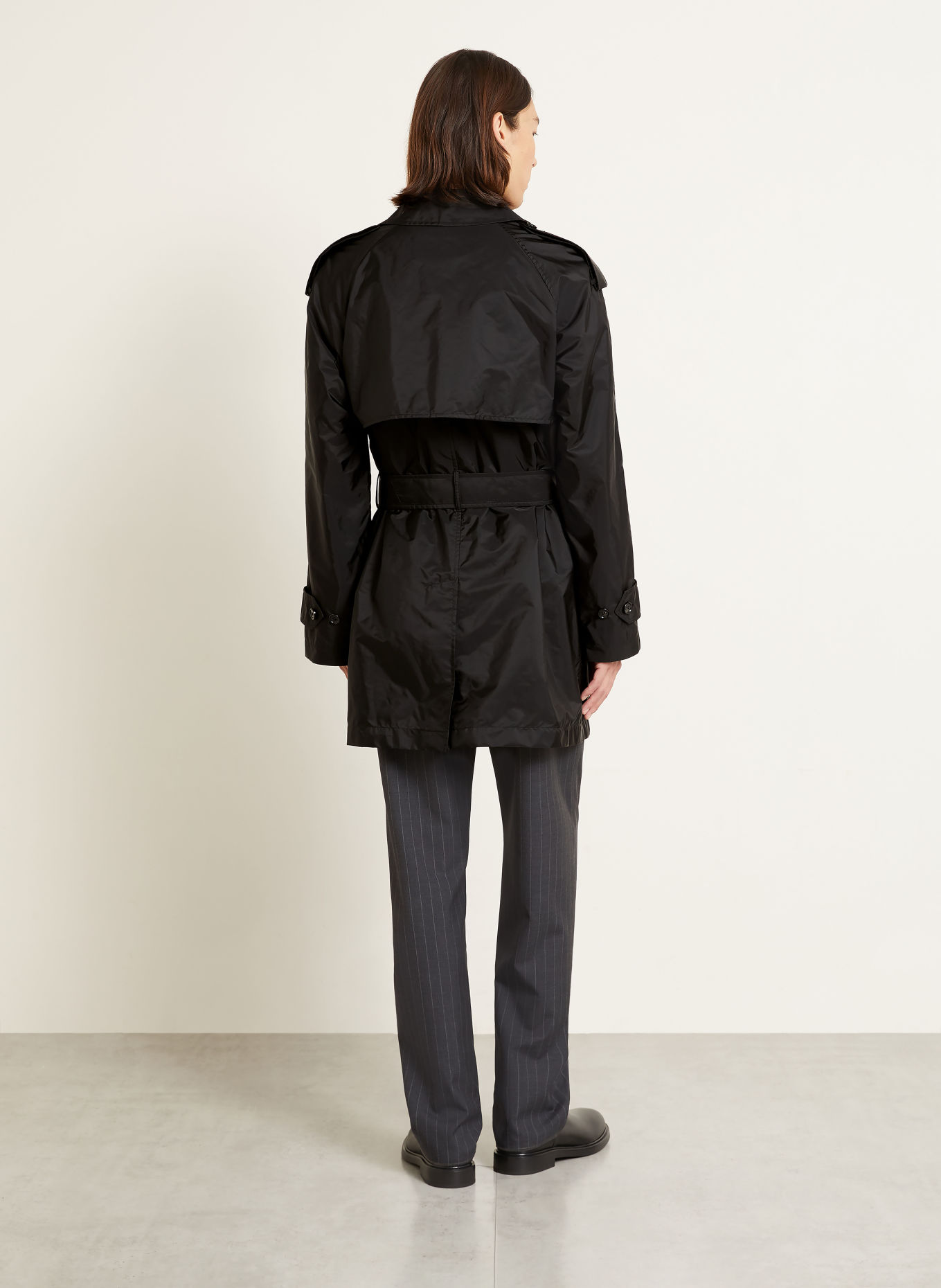 BURBERRY LEADENHAM Trench coat: BLACK