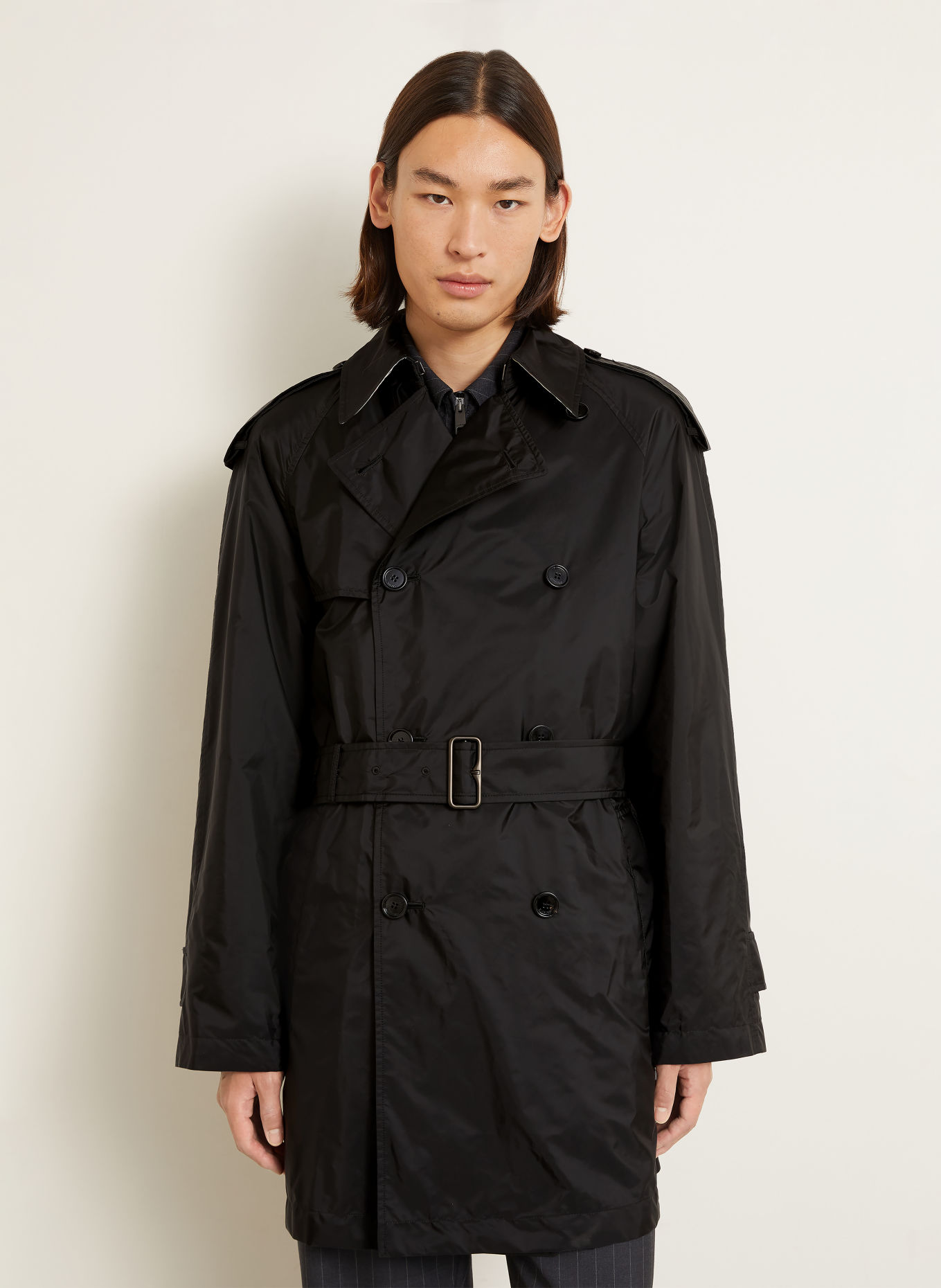 BURBERRY LEADENHAM Trench coat: BLACK