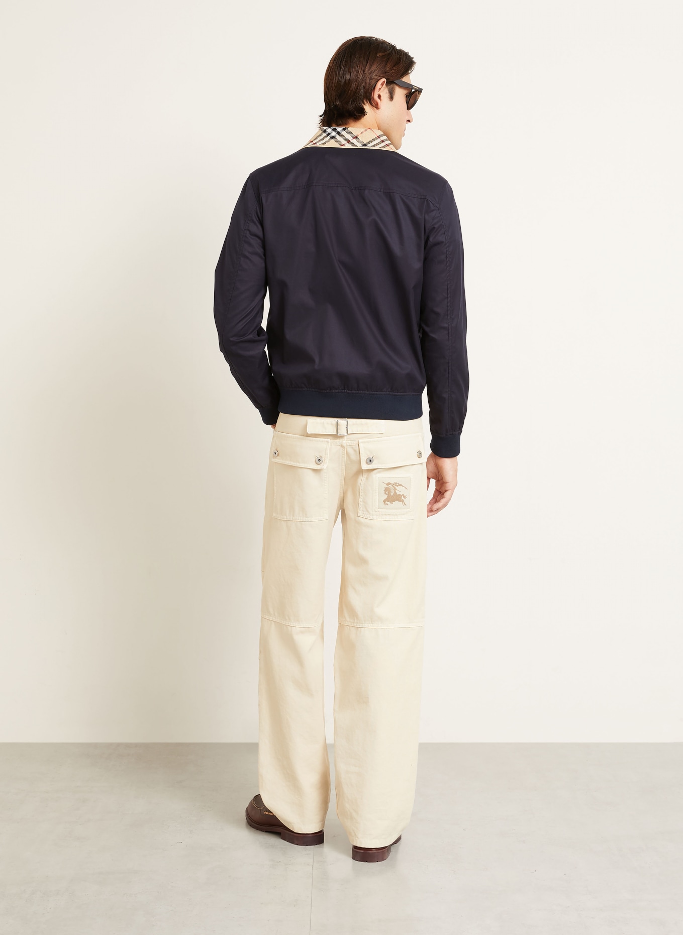 BURBERRY Blouson GLENFIELDS: DUNKELBLAU / BEIGE