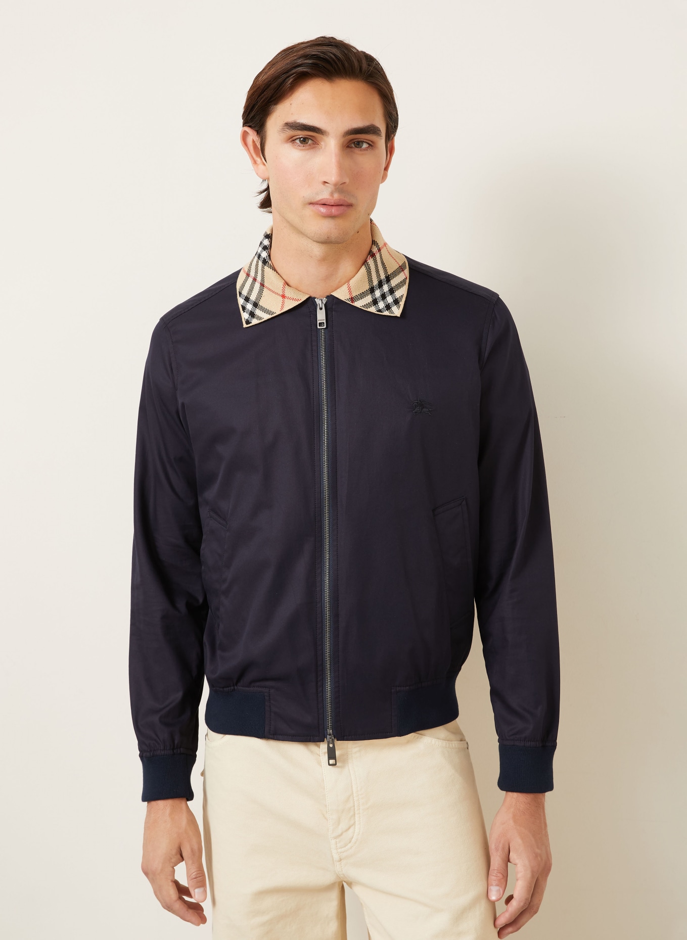 BURBERRY Blouson GLENFIELDS: DUNKELBLAU / BEIGE