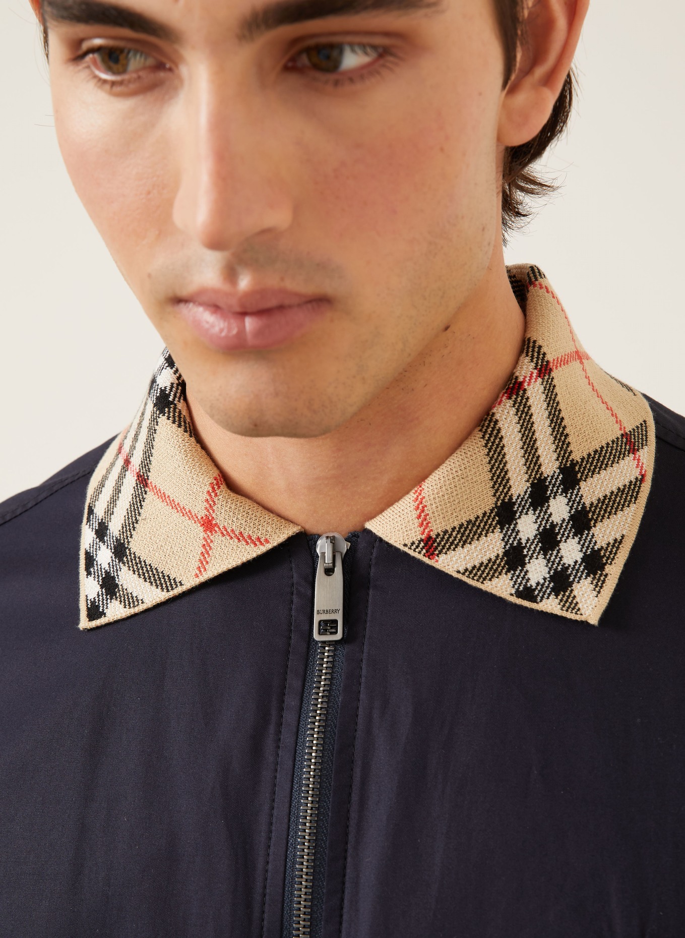 BURBERRY Blouson GLENFIELDS: DUNKELBLAU / BEIGE