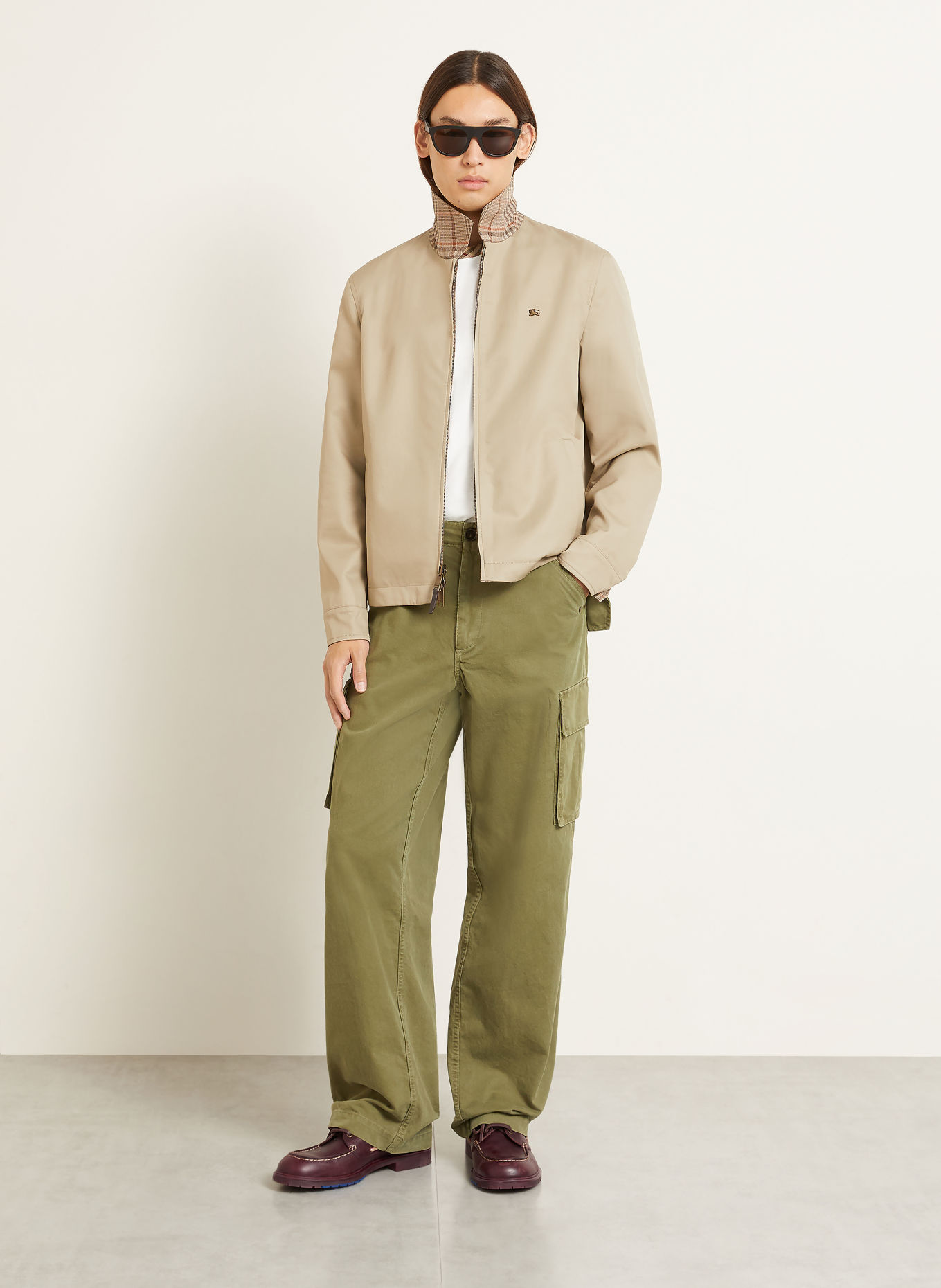 BURBERRY Veste réversible BLOOMSBURY: MARRON CLAIR / MARRON FONCÉ / ORANGE
