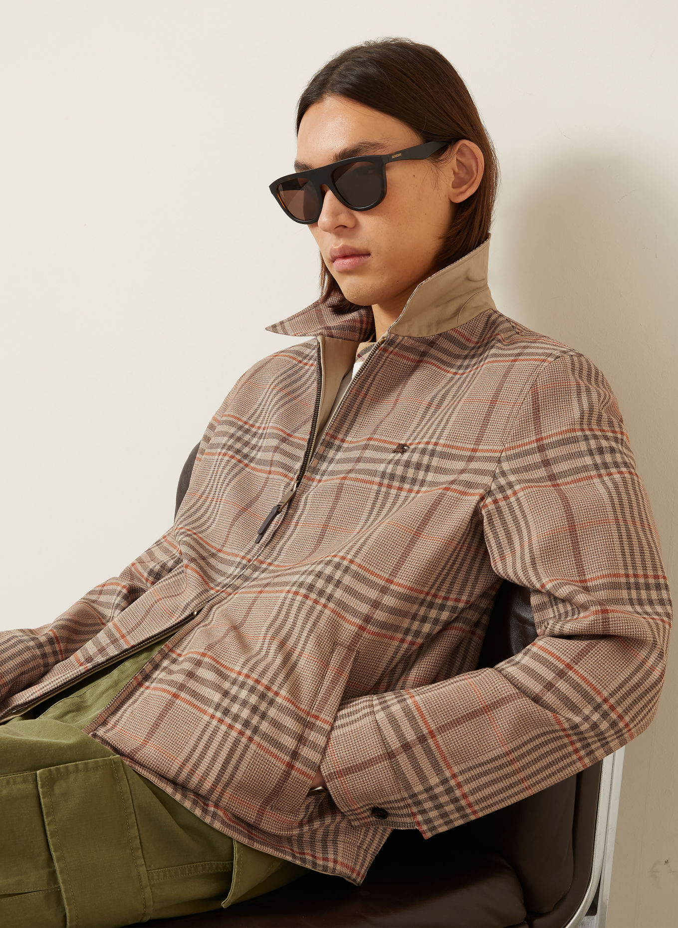 BURBERRY Veste réversible BLOOMSBURY: MARRON CLAIR / MARRON FONCÉ / ORANGE