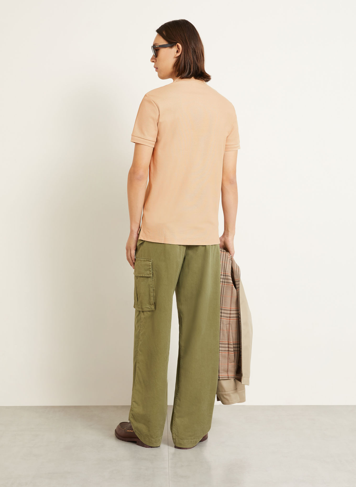 BURBERRY Polo piqué EDDIE, coupe slim: MARRON CLAIR