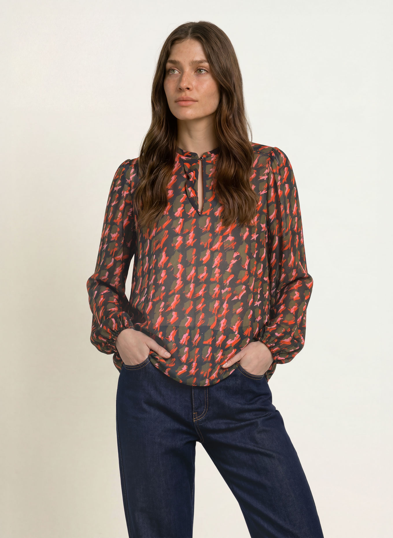 MARC CAIN Blusenshirt: 484 tigerlily