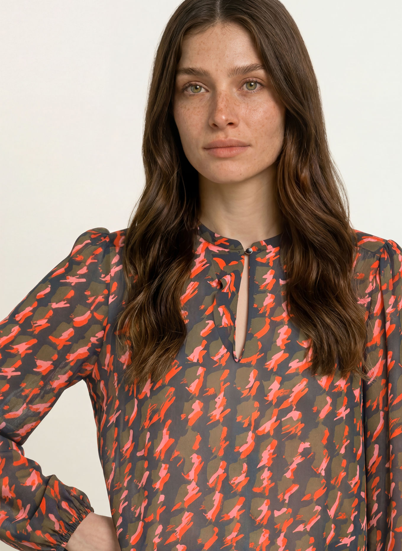 MARC CAIN Blusenshirt: 484 tigerlily