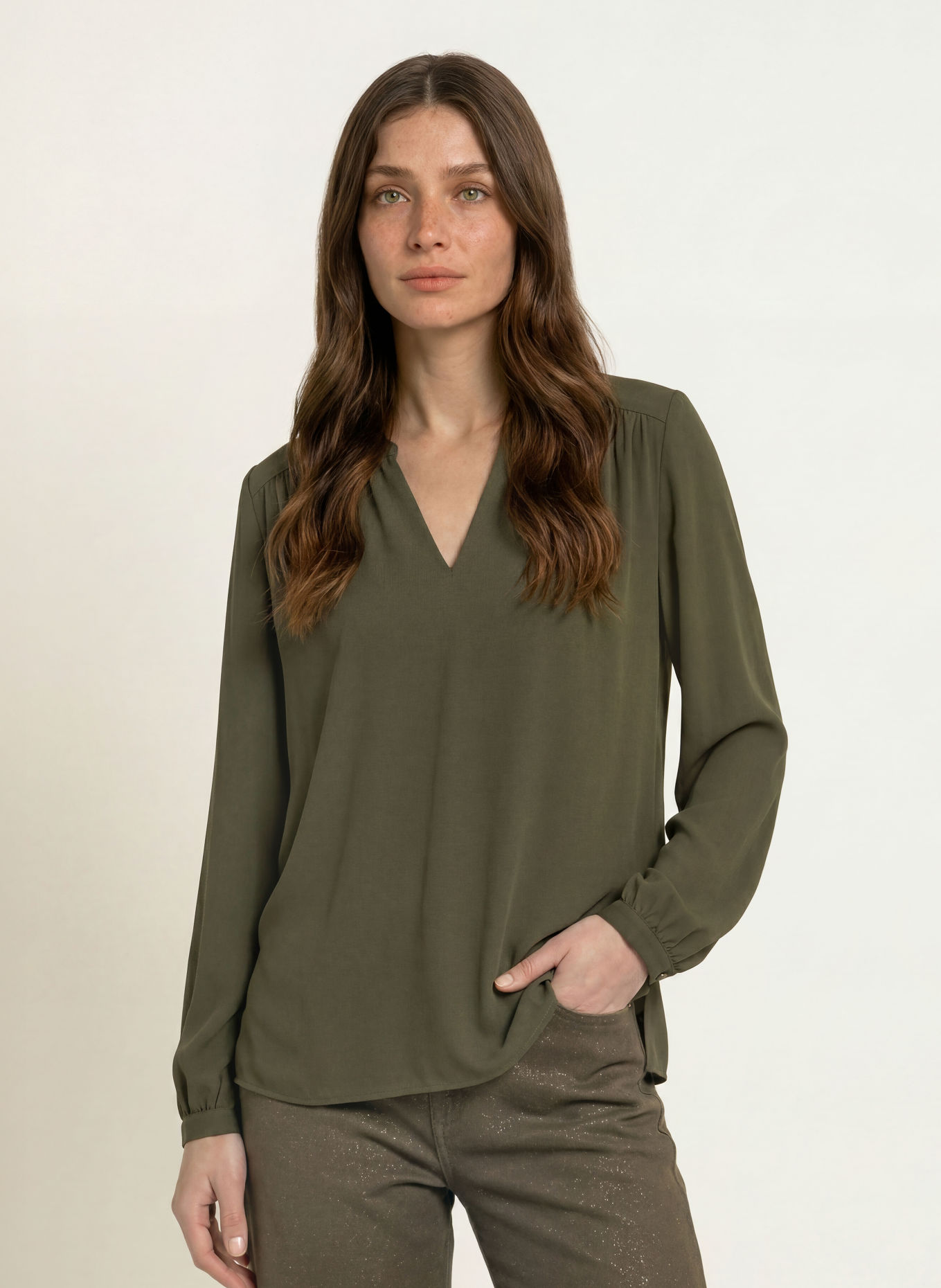 MARC CAIN Blusenshirt: 599 forest night new