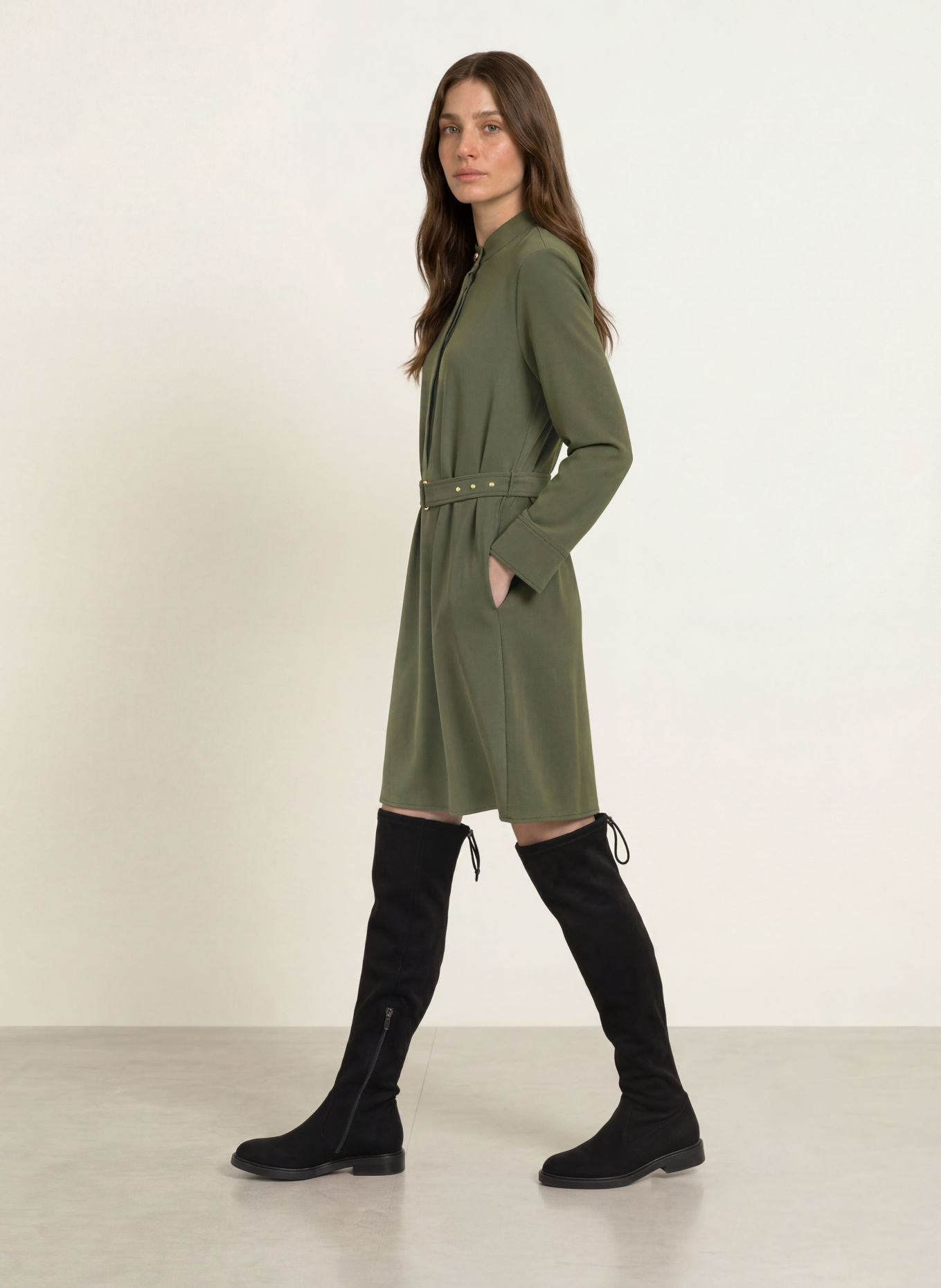 MARC CAIN Dress: 599 forest night new