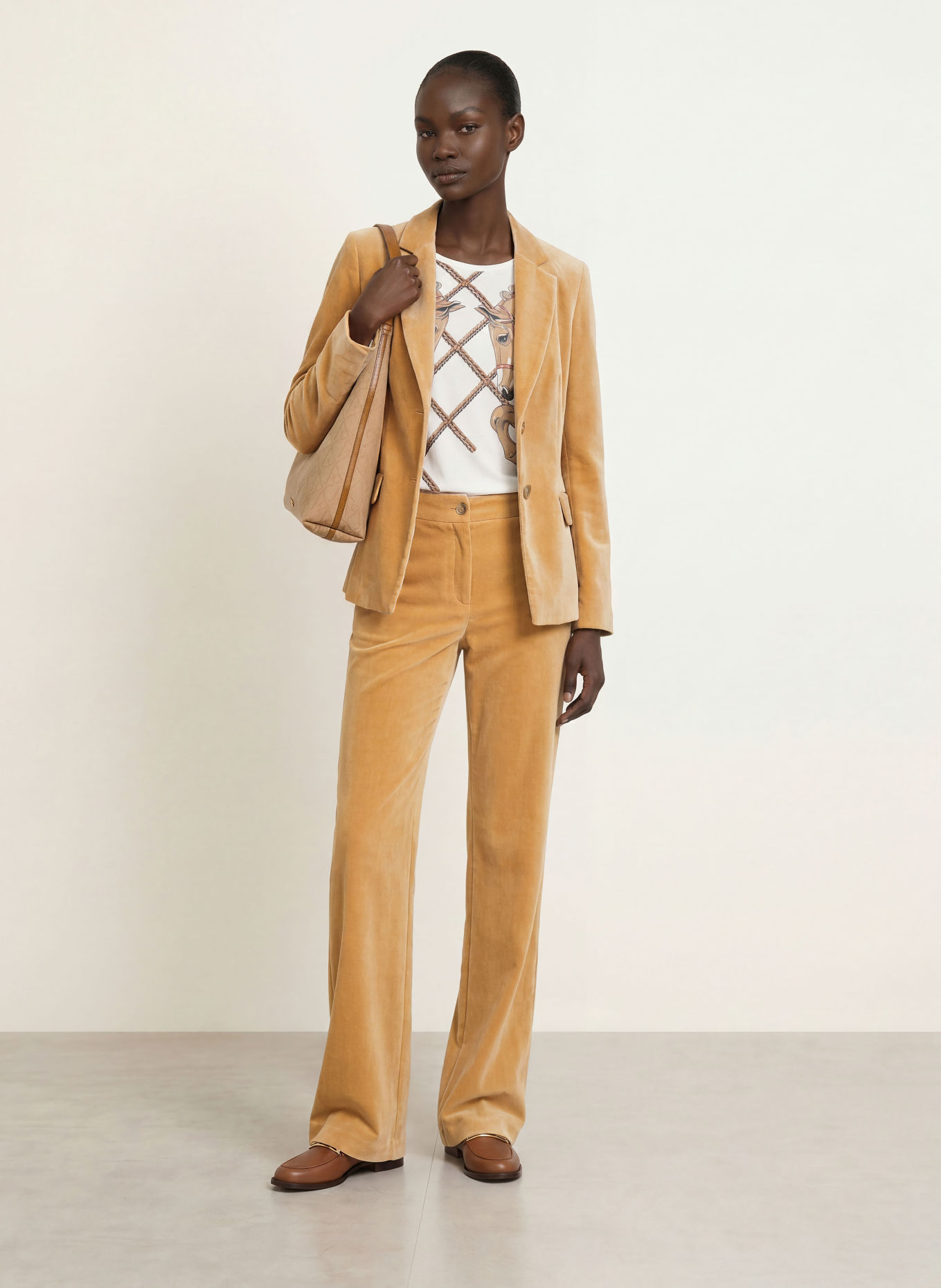 MARC CAIN Marlene-broek WUKARI van corduroy: 620 tannin