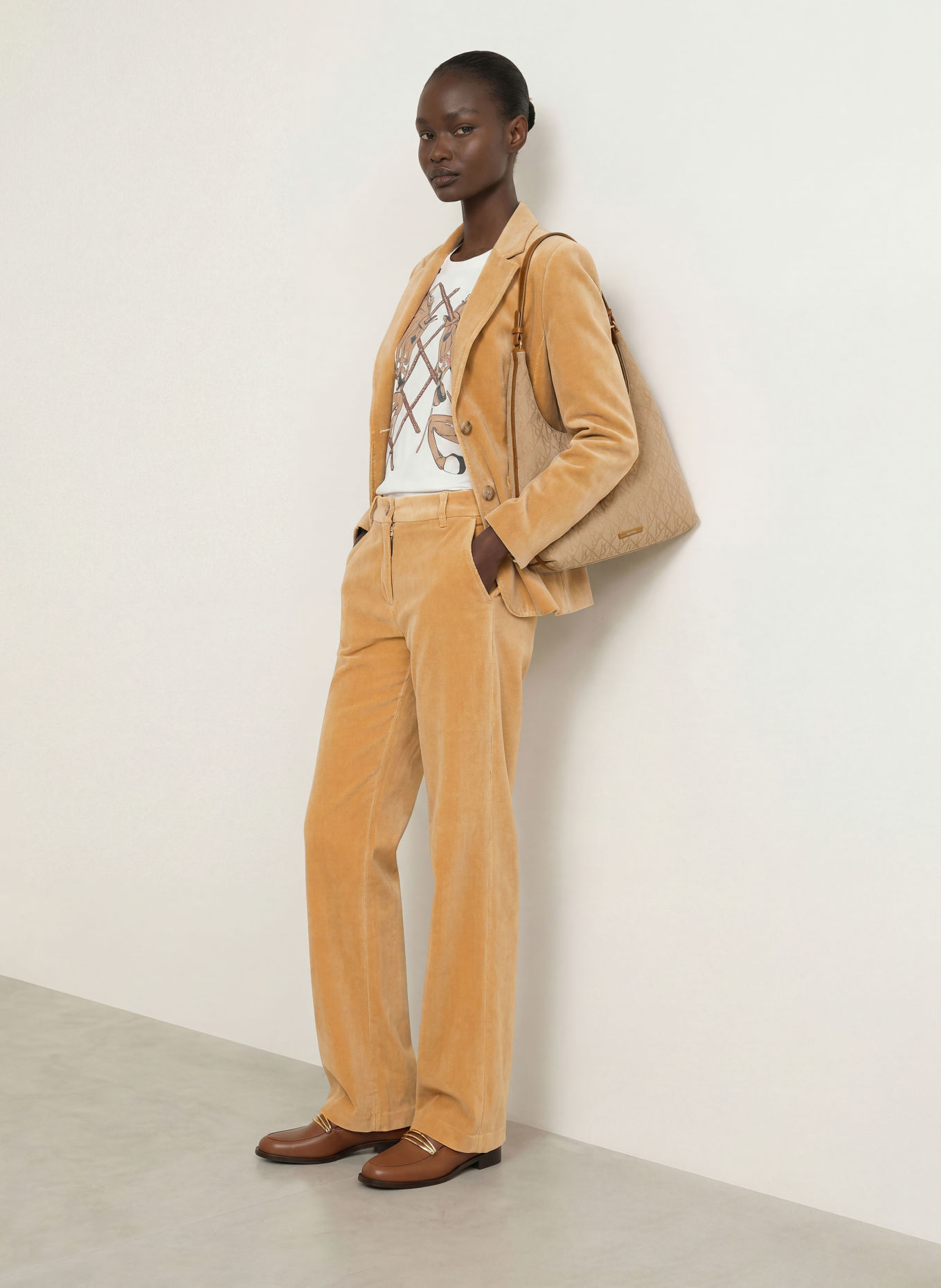 MARC CAIN Marlene-broek WUKARI van corduroy: 620 tannin