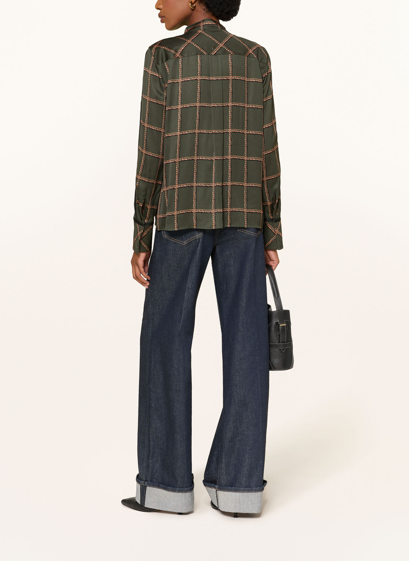 MARC CAIN Satinbluse: 599 forest night new