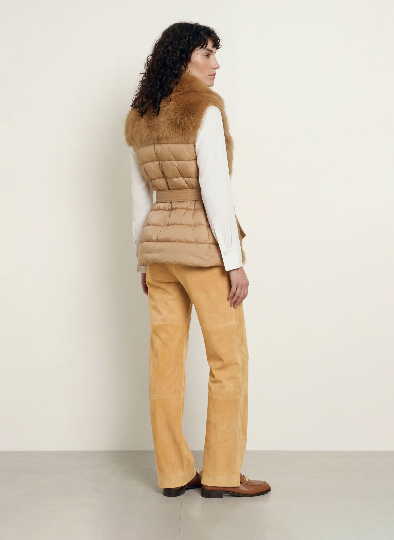 MARC CAIN Pantaloni din piele: 620 tannin