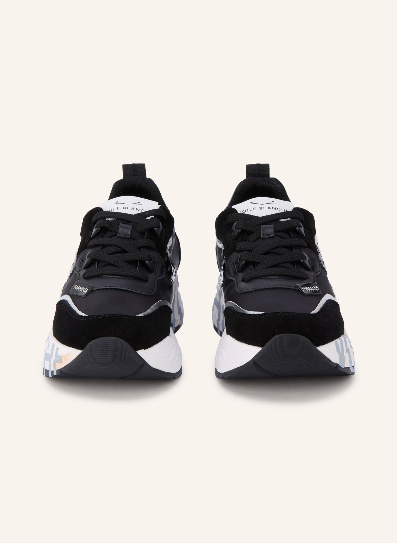 VOILE BLANCHE Sneaker CLUB105: SCHWARZ / SILBER