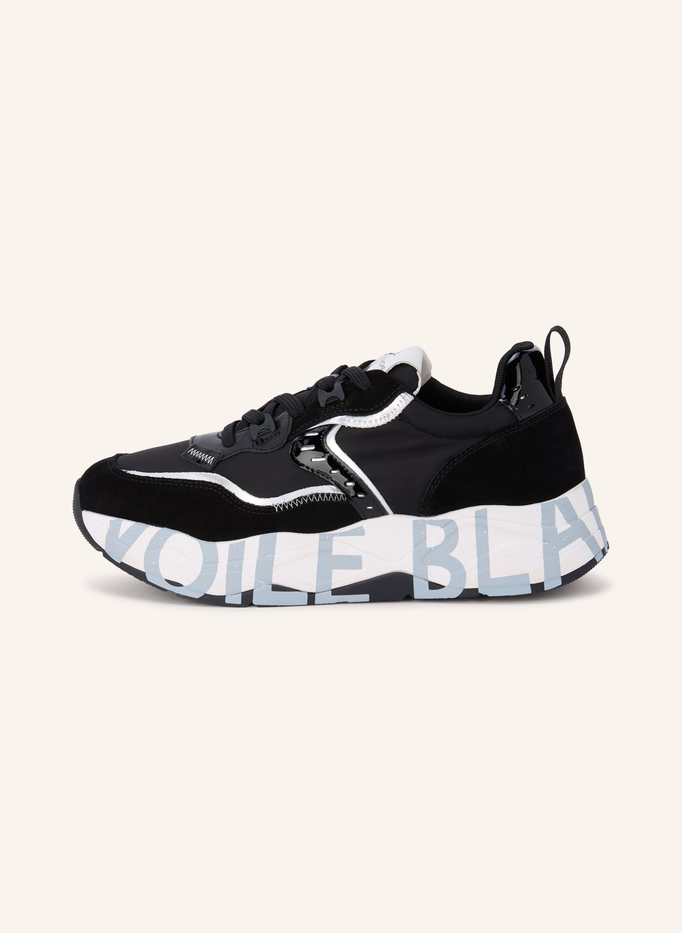 VOILE BLANCHE Sneaker CLUB105: SCHWARZ / SILBER