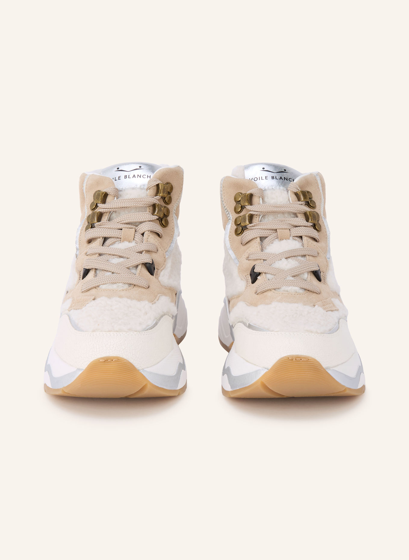 VOILE BLANCHE Hightop-Sneaker CLUB ASPEN: ECRU / SILBER / BEIGE