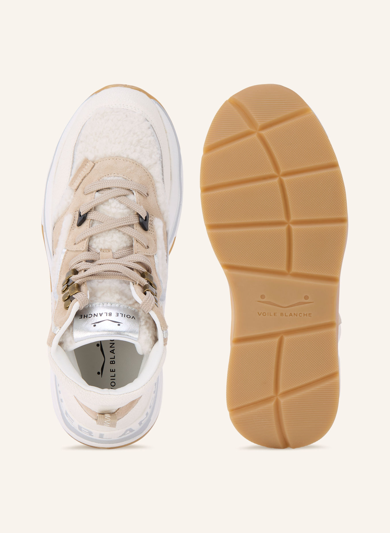 VOILE BLANCHE Hightop-Sneaker CLUB ASPEN: ECRU / SILBER / BEIGE