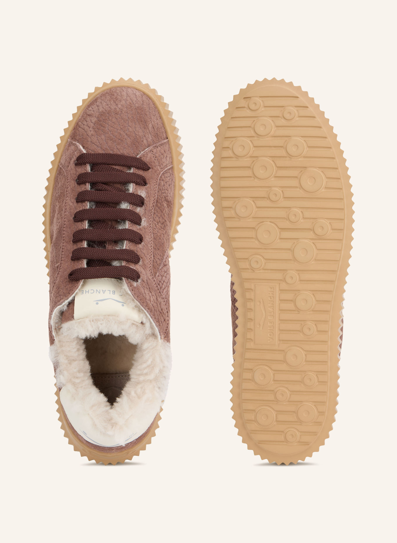 VOILE BLANCHE Sneakers à semelle compensée LIPARI: MARRON / MARRON FONCÉ