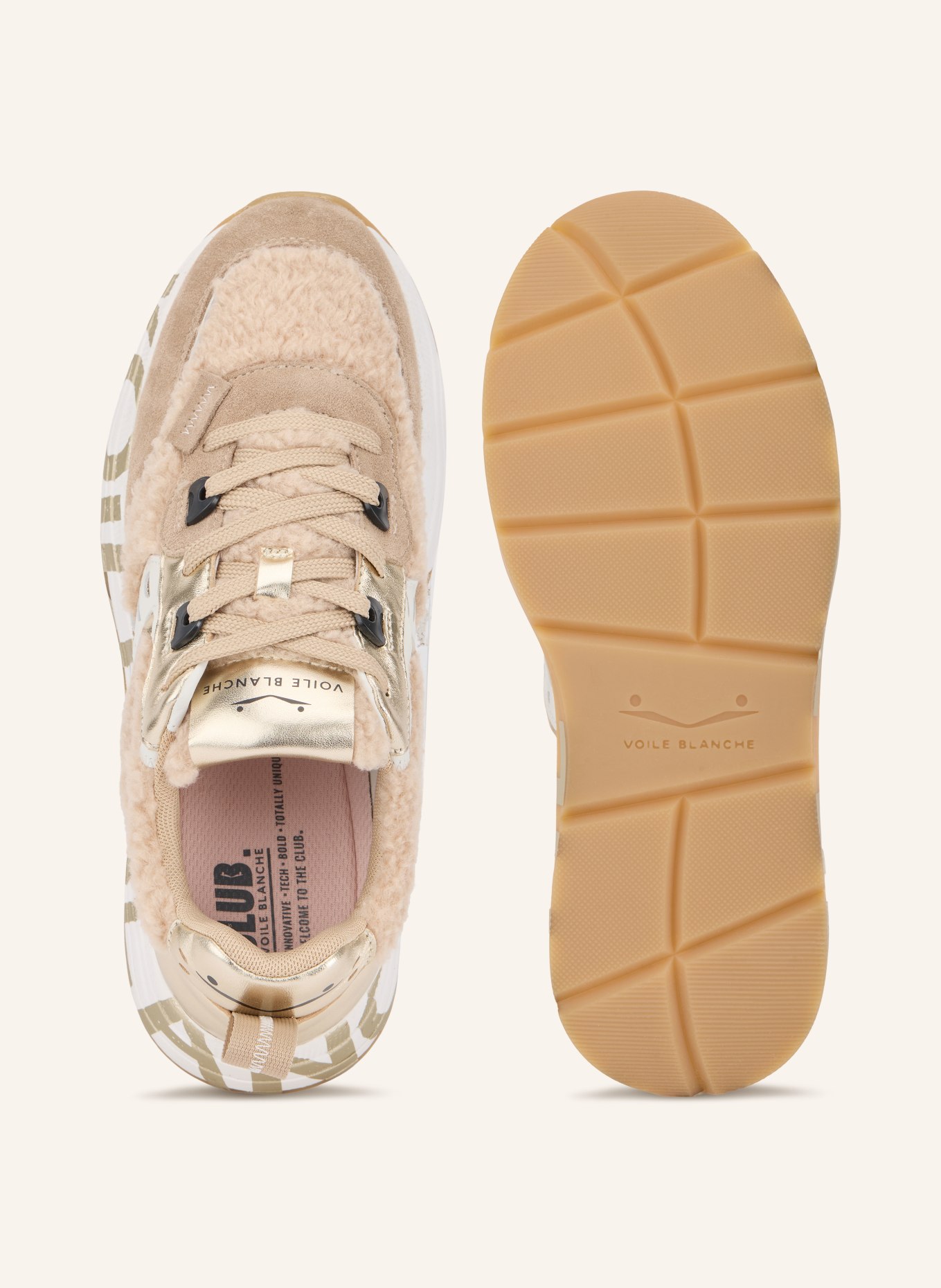 VOILE BLANCHE Sneaker CLUB105: BRAUN / CAMEL / HELLBRAUN
