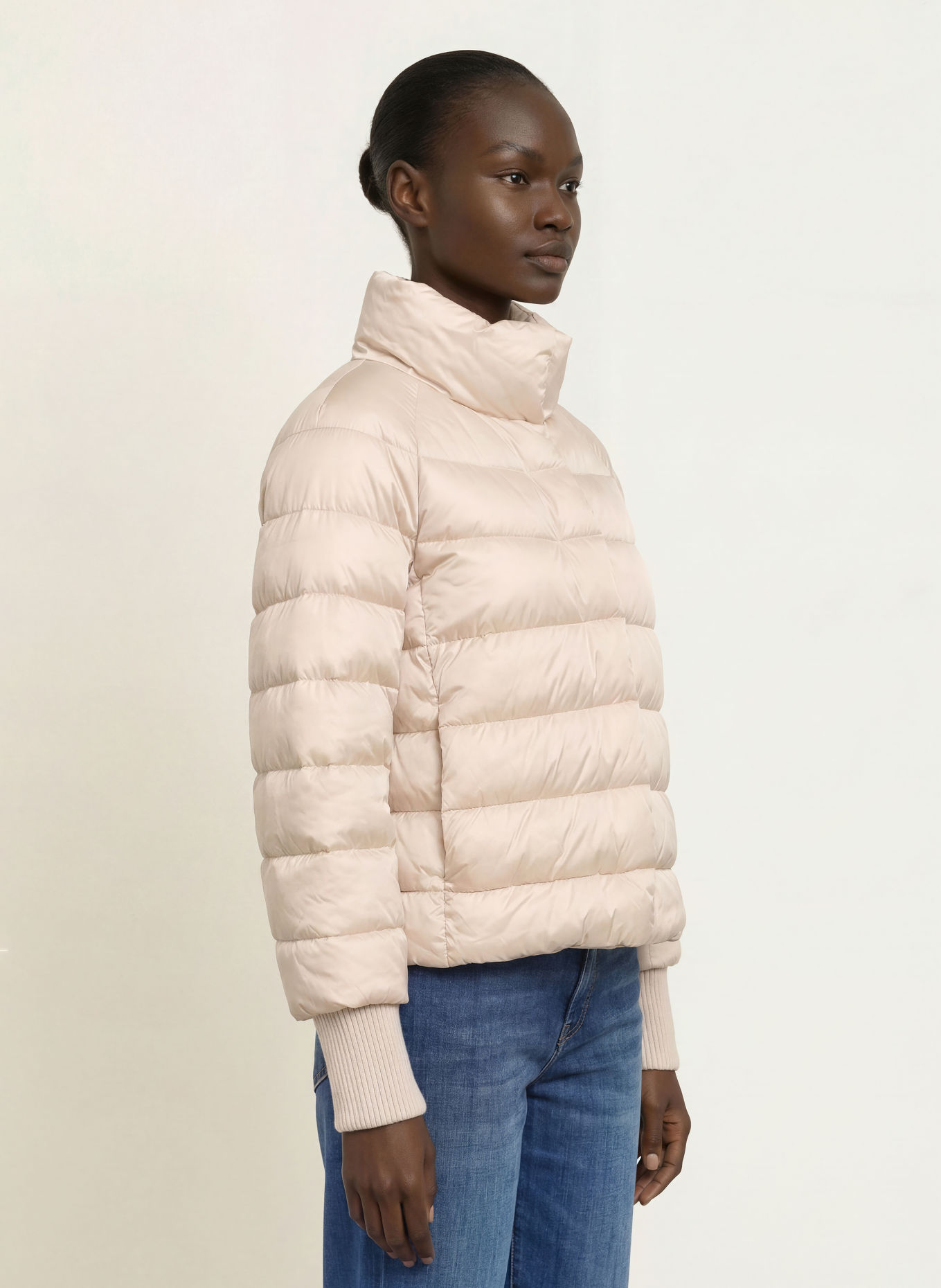 MARC CAIN Quilted jacket: 133 oat milk