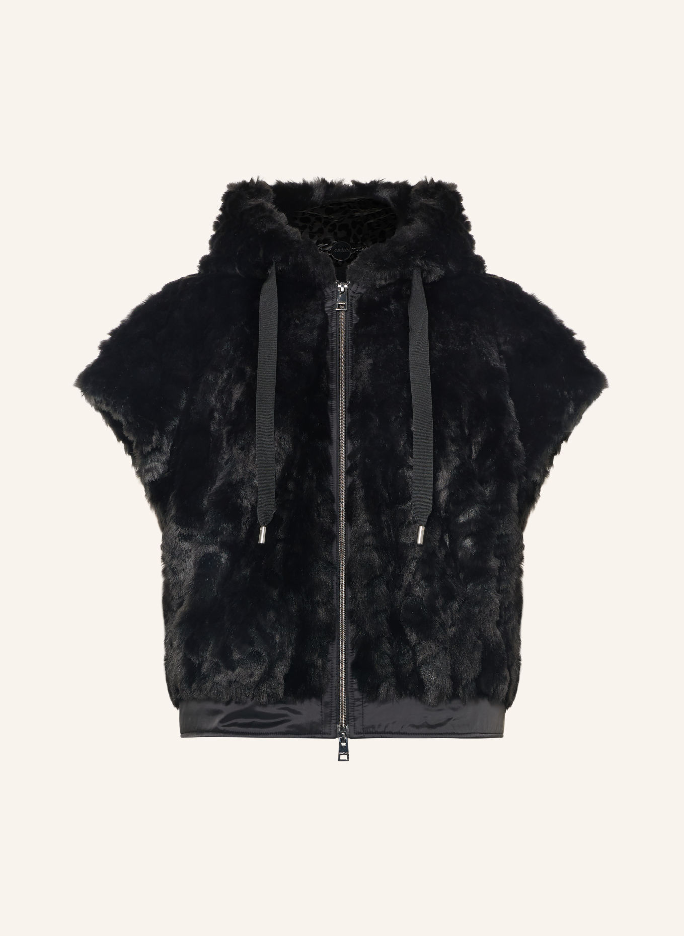 MARC CAIN Bodywarmer van imitatiebont: 900 black new
