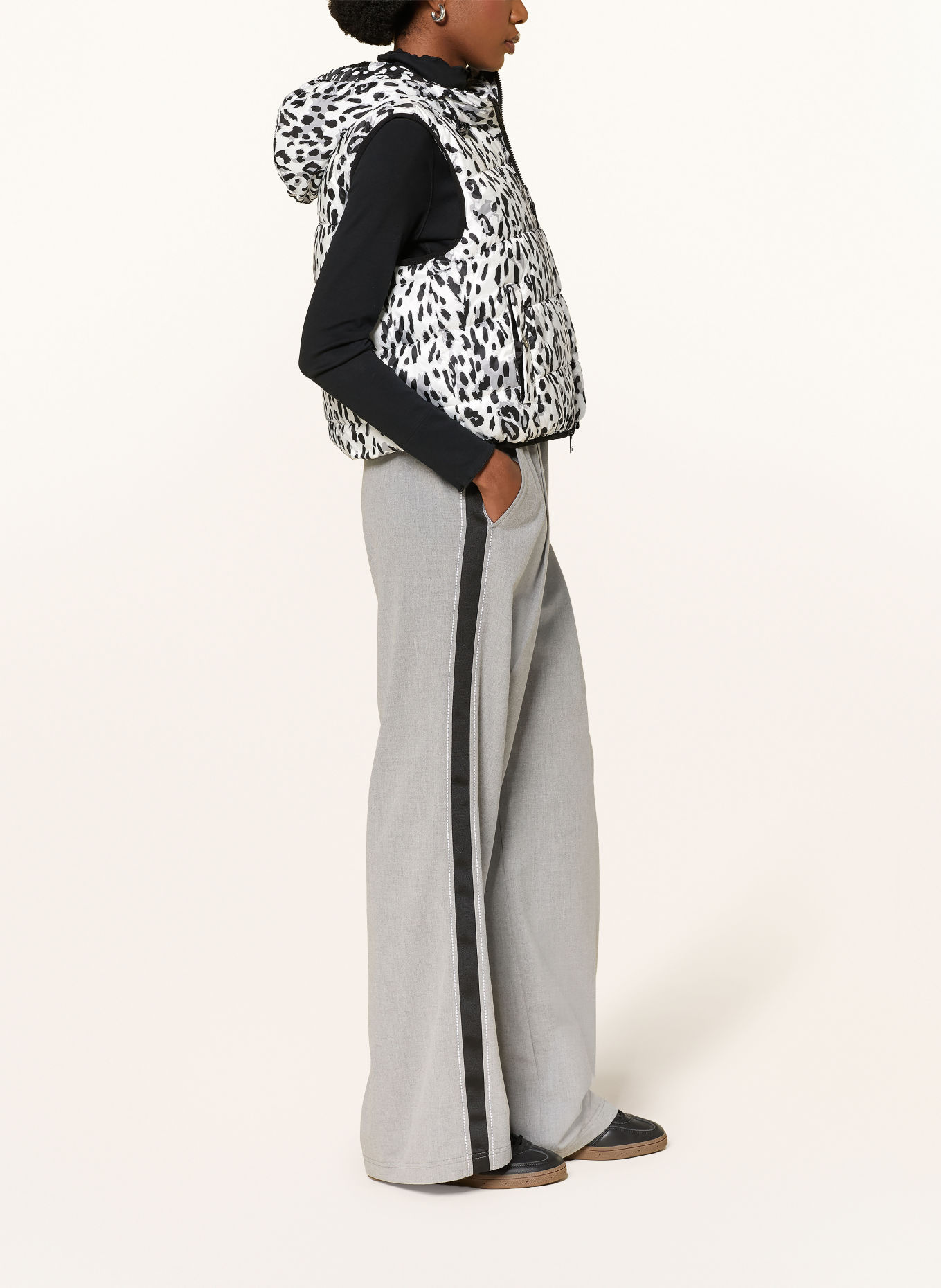 MARC CAIN Steppweste zum Wenden: 190 white and black
