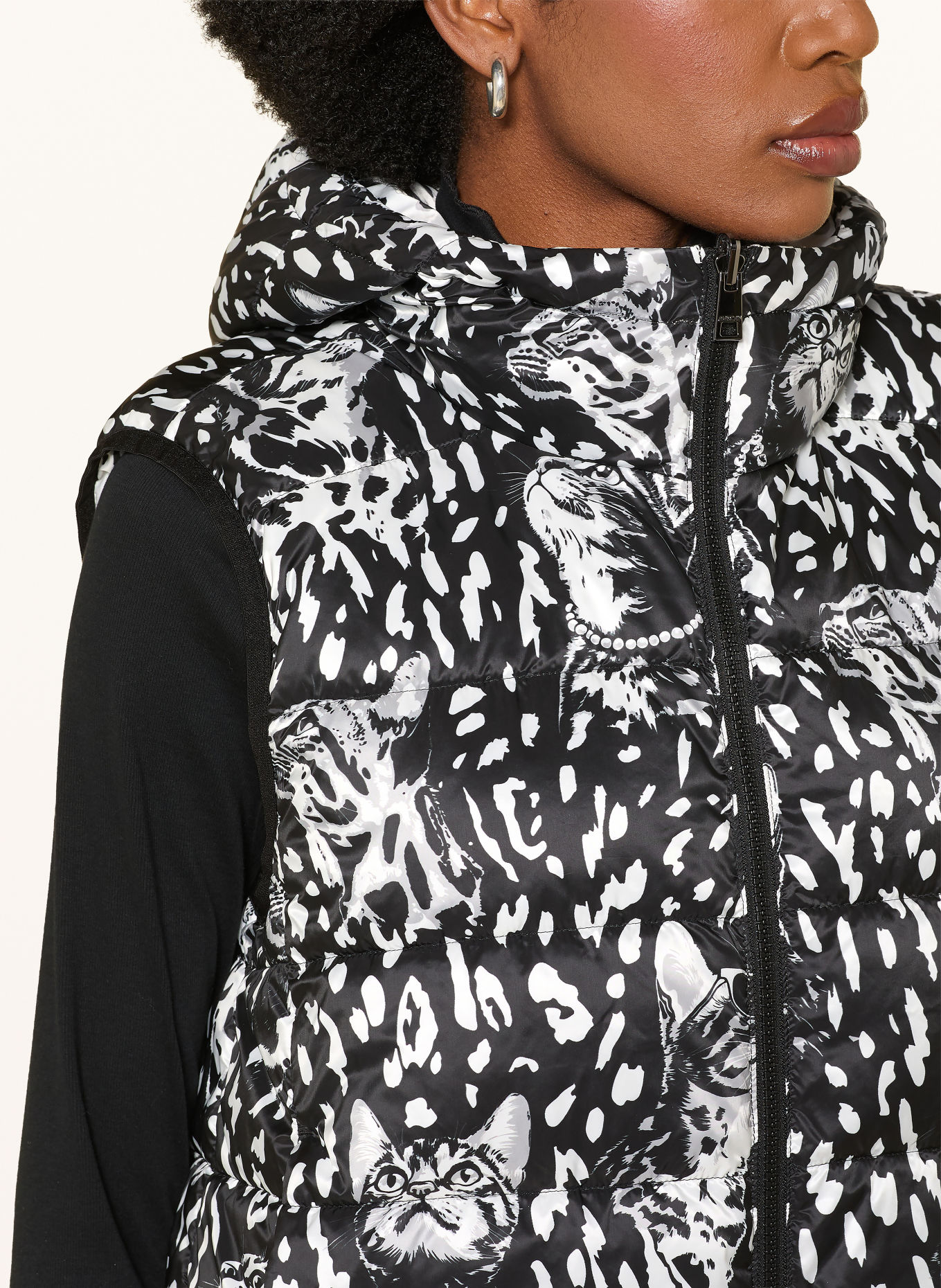 MARC CAIN Steppweste zum Wenden: 190 white and black