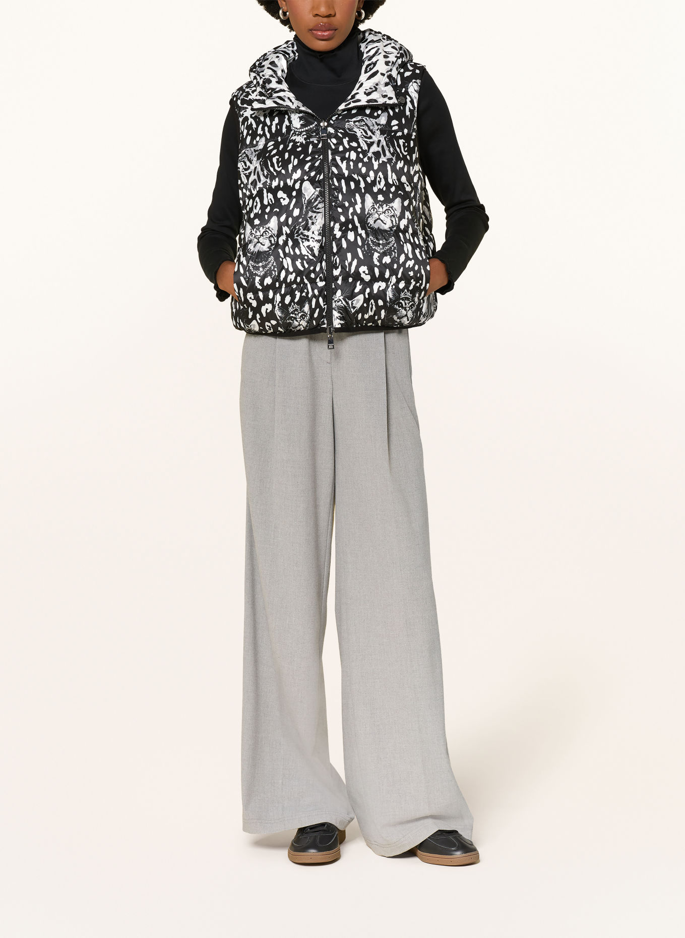 MARC CAIN Steppweste zum Wenden: 190 white and black