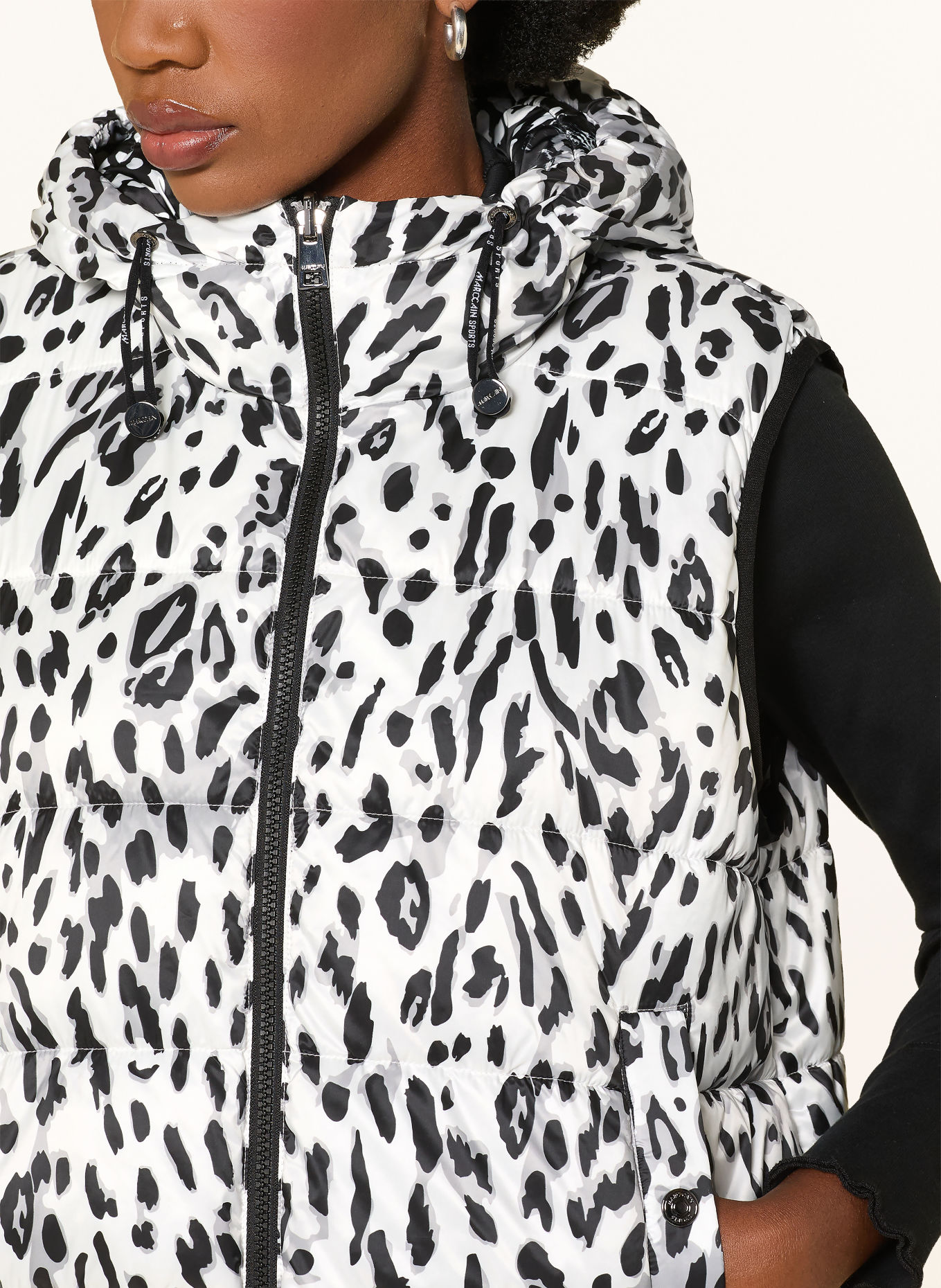 MARC CAIN Steppweste zum Wenden: 190 white and black