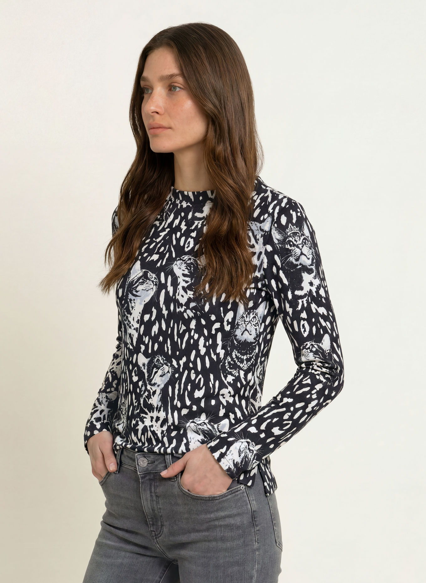 MARC CAIN Haut à manches longues: 900 black new